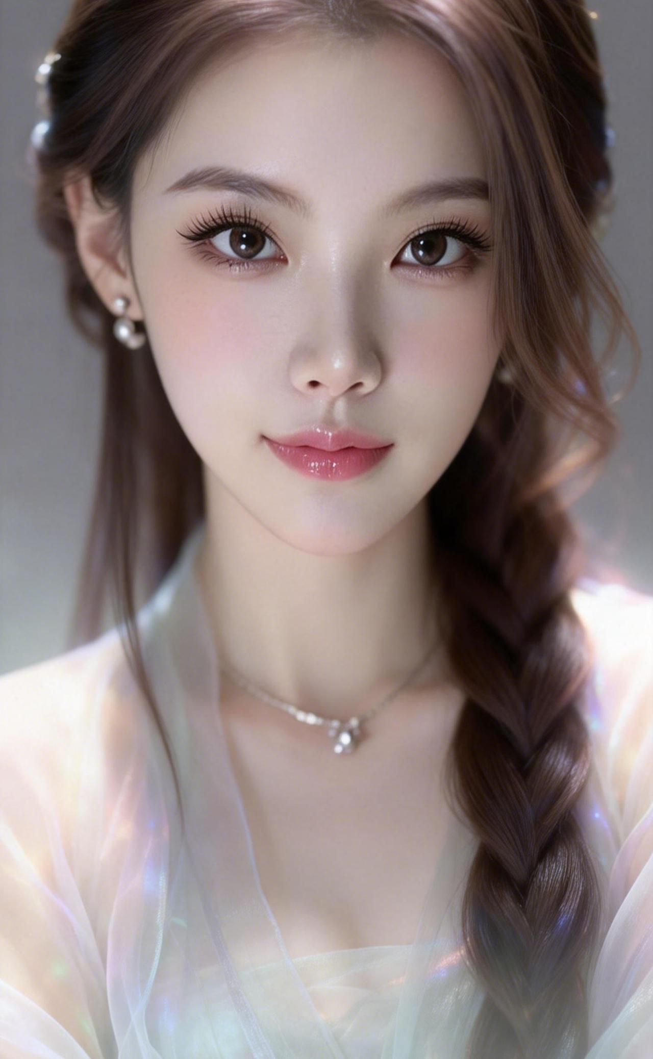 上联：云鬓斜簪珠珞坠
下联：玉肌轻衬绮罗裳