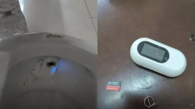 网友疑女厕蹲便器圆洞有针孔摄像头深圳宝安图书馆女厕蹲便器圆孔引恐慌，网友疑藏针孔