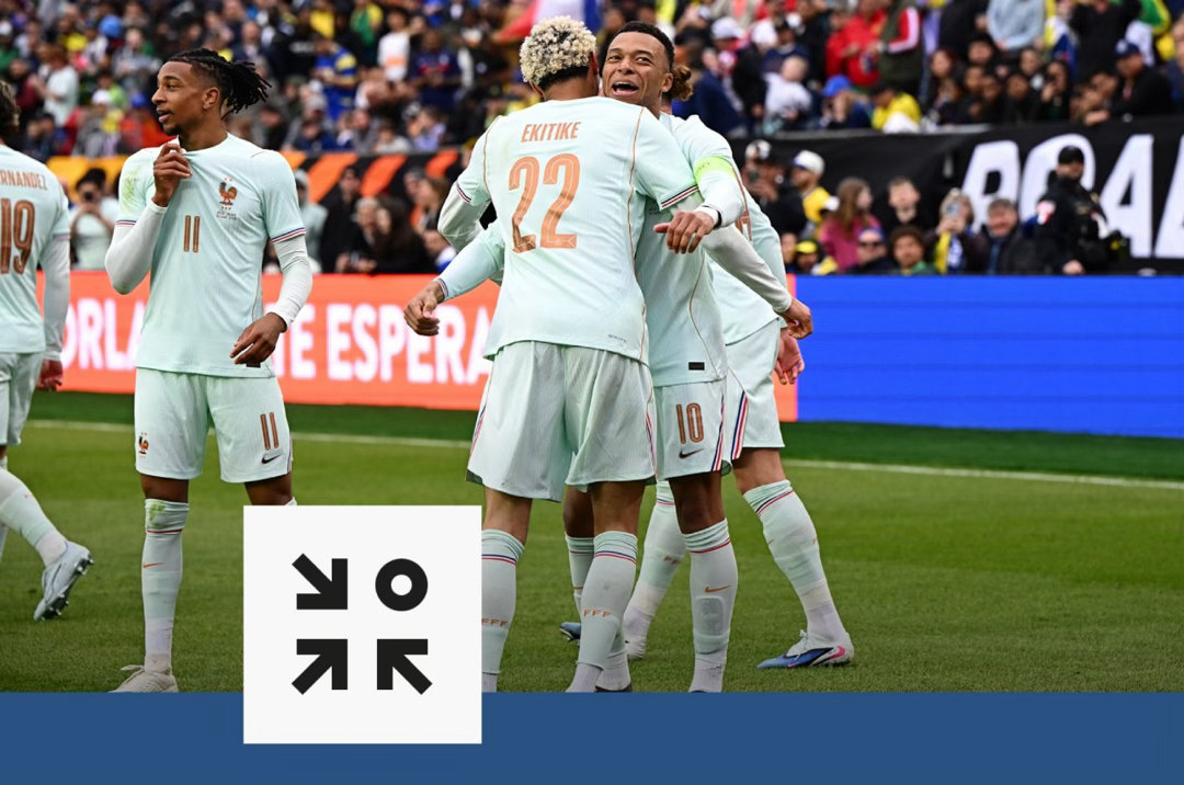 队报：《高效协同，与姆巴佩完美互补：埃基蒂克在法国队的主力位置越来越稳》Effi