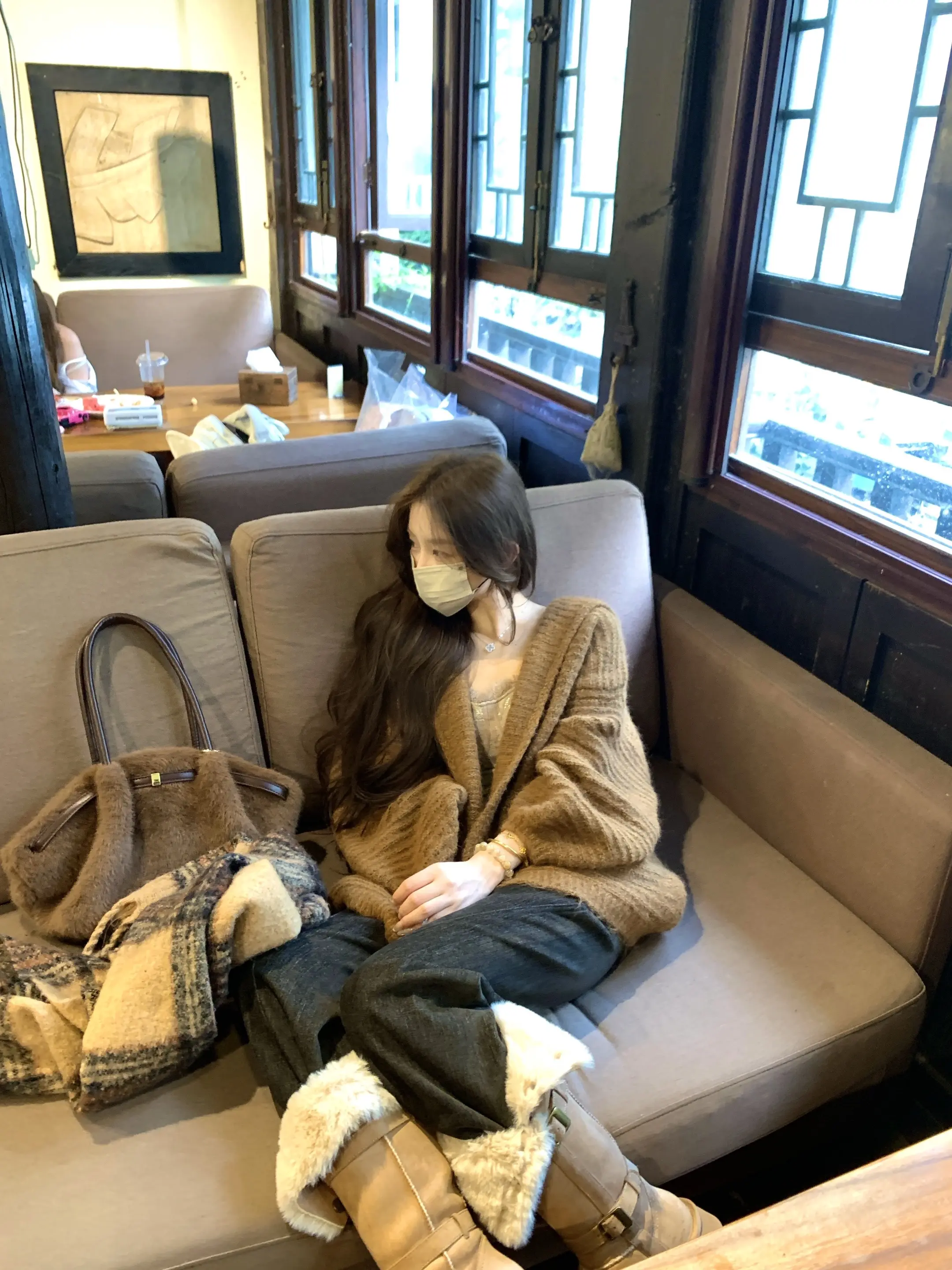 日常穿搭分享 慵懒感look 针织开衫 今天穿什么 ootd穿搭