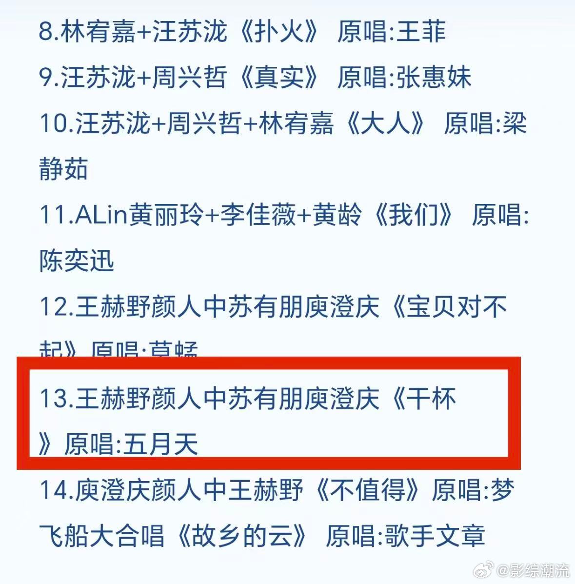 王赫野 五月天太好了但不给版权 王赫野也太实诚了，直接说五月天歌好但版权不给，看