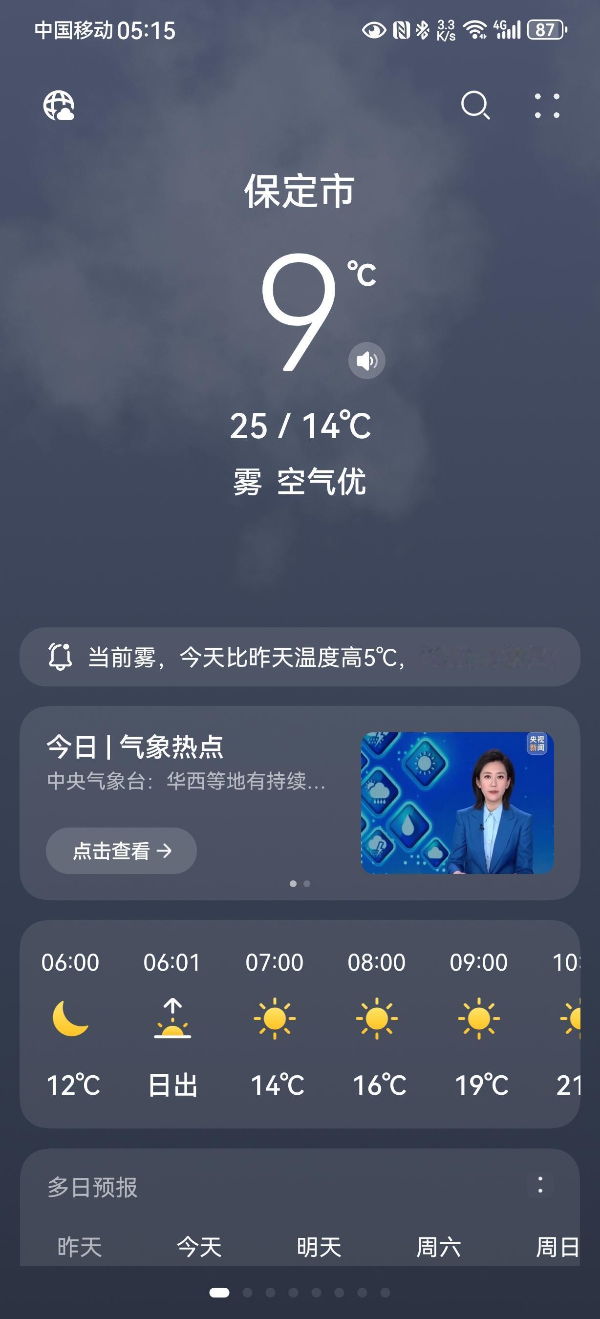 9度，搞错了吧，确定现在是秋天了吗？不是跃过去了吧，直接到冬天了吧，这也有点太那