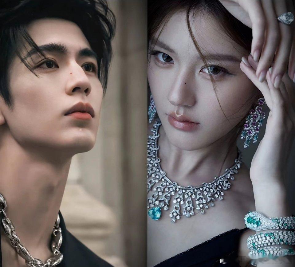 张凌赫 赵露思，俩人的鼻痣都对称权威有机会合作搭戏吗？ 