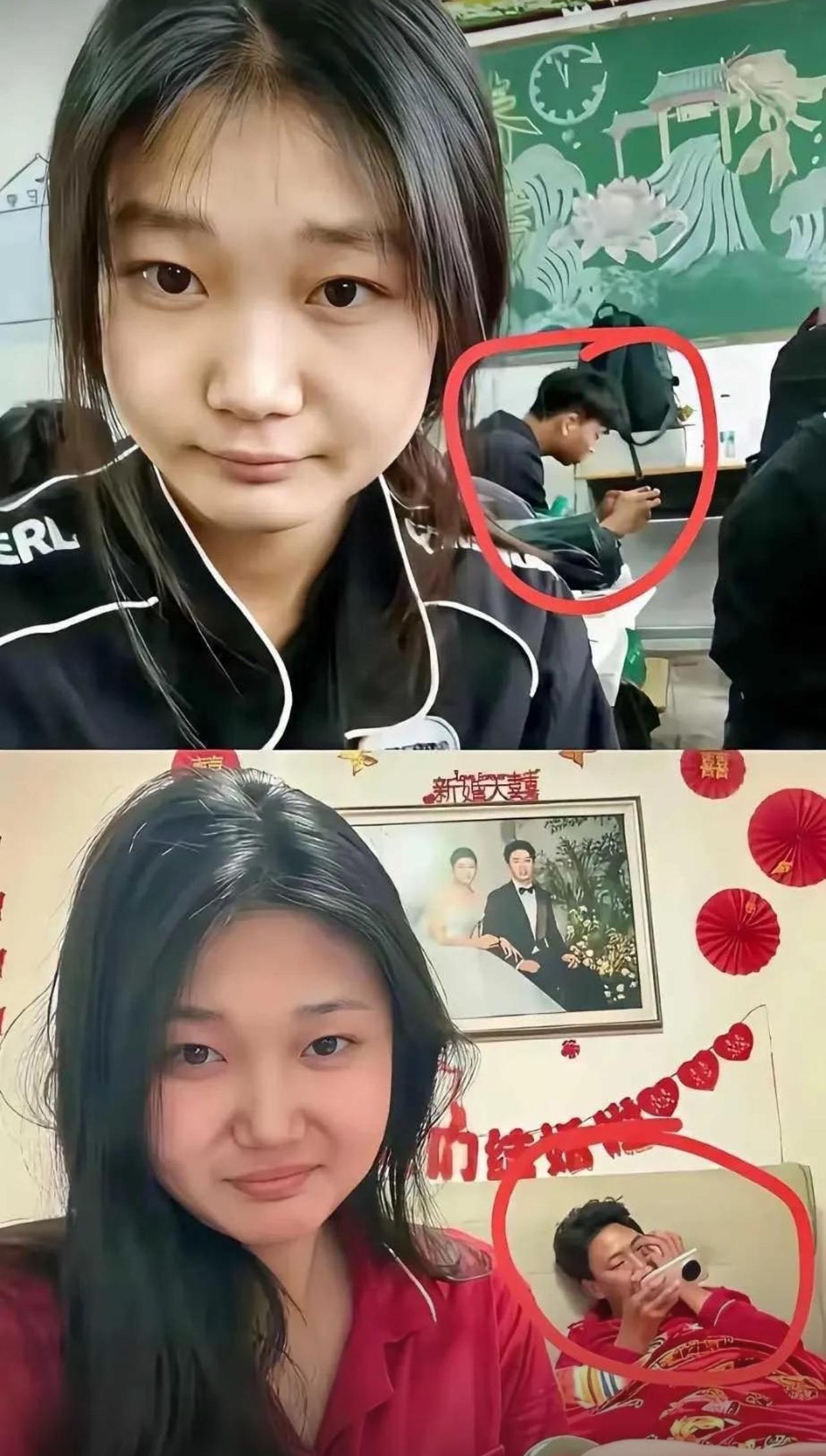 上学时同桌趴在课桌低头玩手机，女孩悄悄拍下合照，心里暗暗惦记这个少年。多年后两人