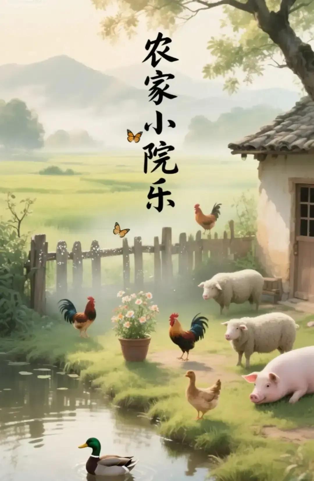 刷到一段文字，说有个动画片叫《农家小院乐》，鸡会拿露水染羽毛，鸭跟鸡互啄羽毛，羊