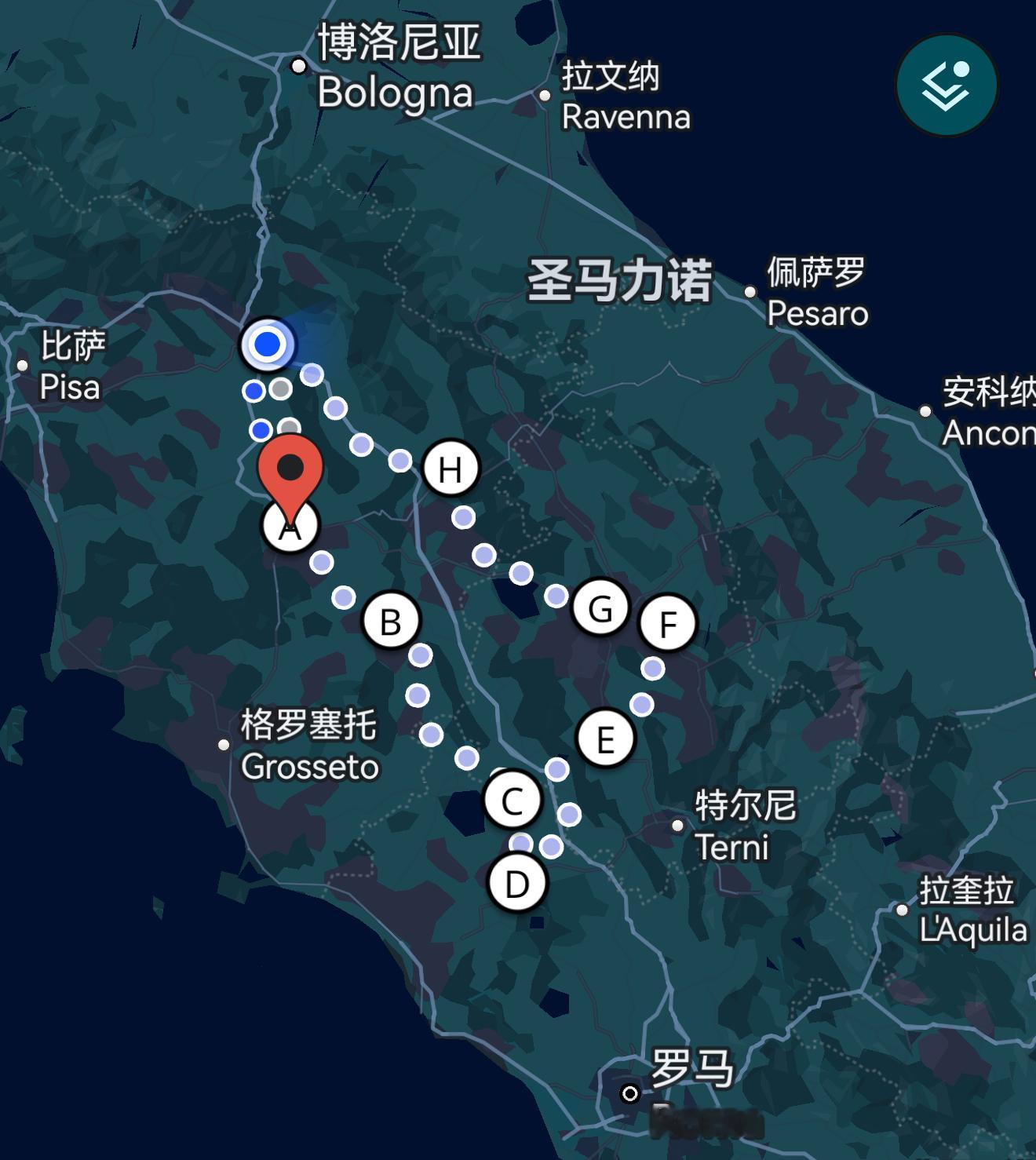 🇮🇹以佛罗伦萨、锡耶纳、佩鲁贾为核心的托斯卡纳及周边自驾行结束，6天共105