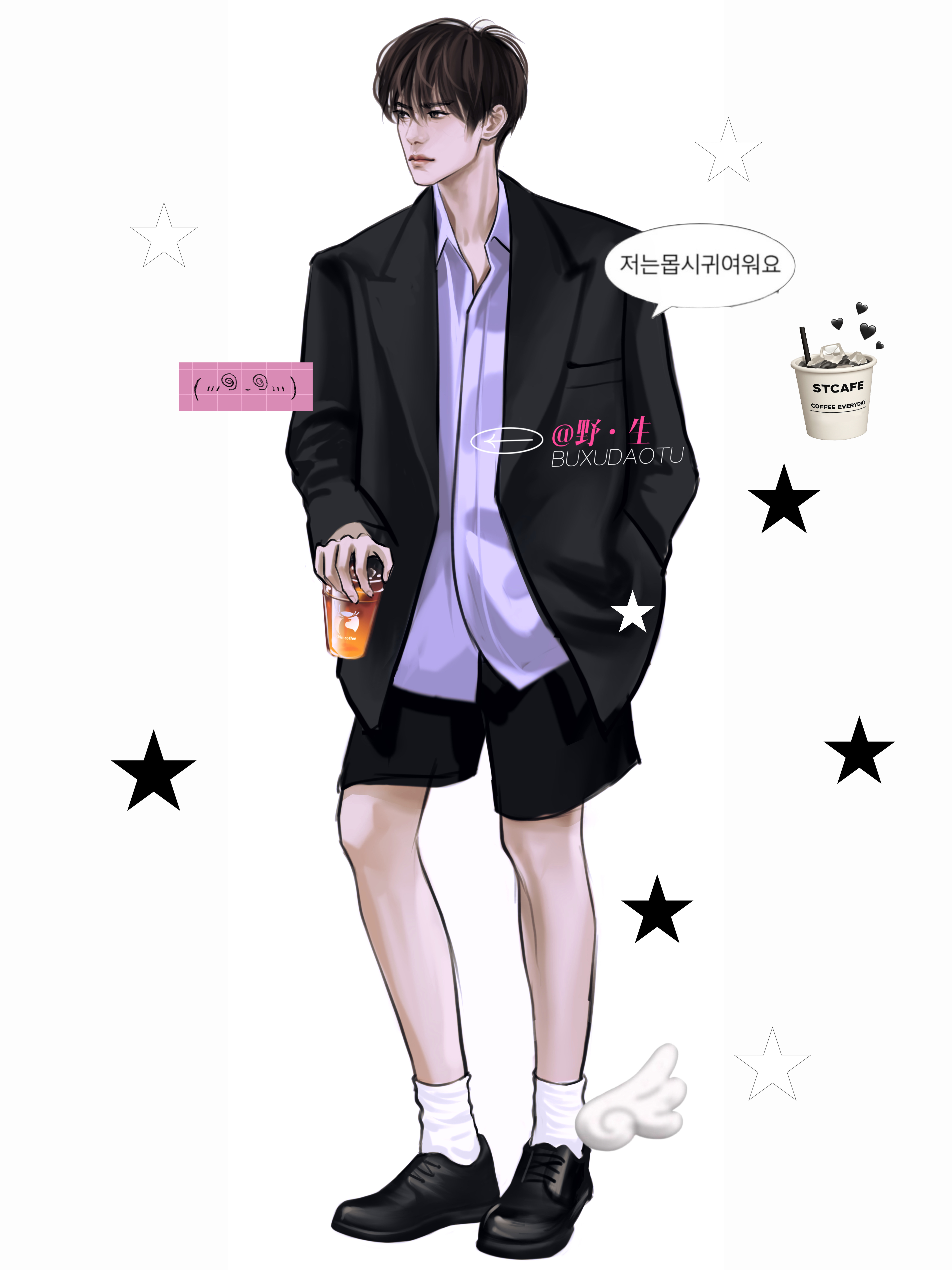 易烊千玺 当小玺穿上泰国校服四字 易烊千玺 yyqx 四字弟弟