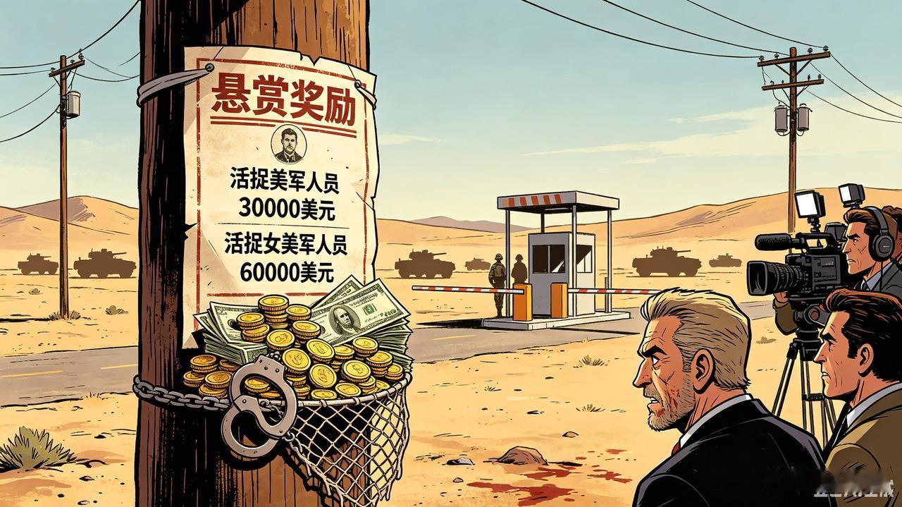 伊朗重磅悬赏！活捉美军赏金差额引热议，无地域限制威慑力拉满
 
中东局势再添激烈