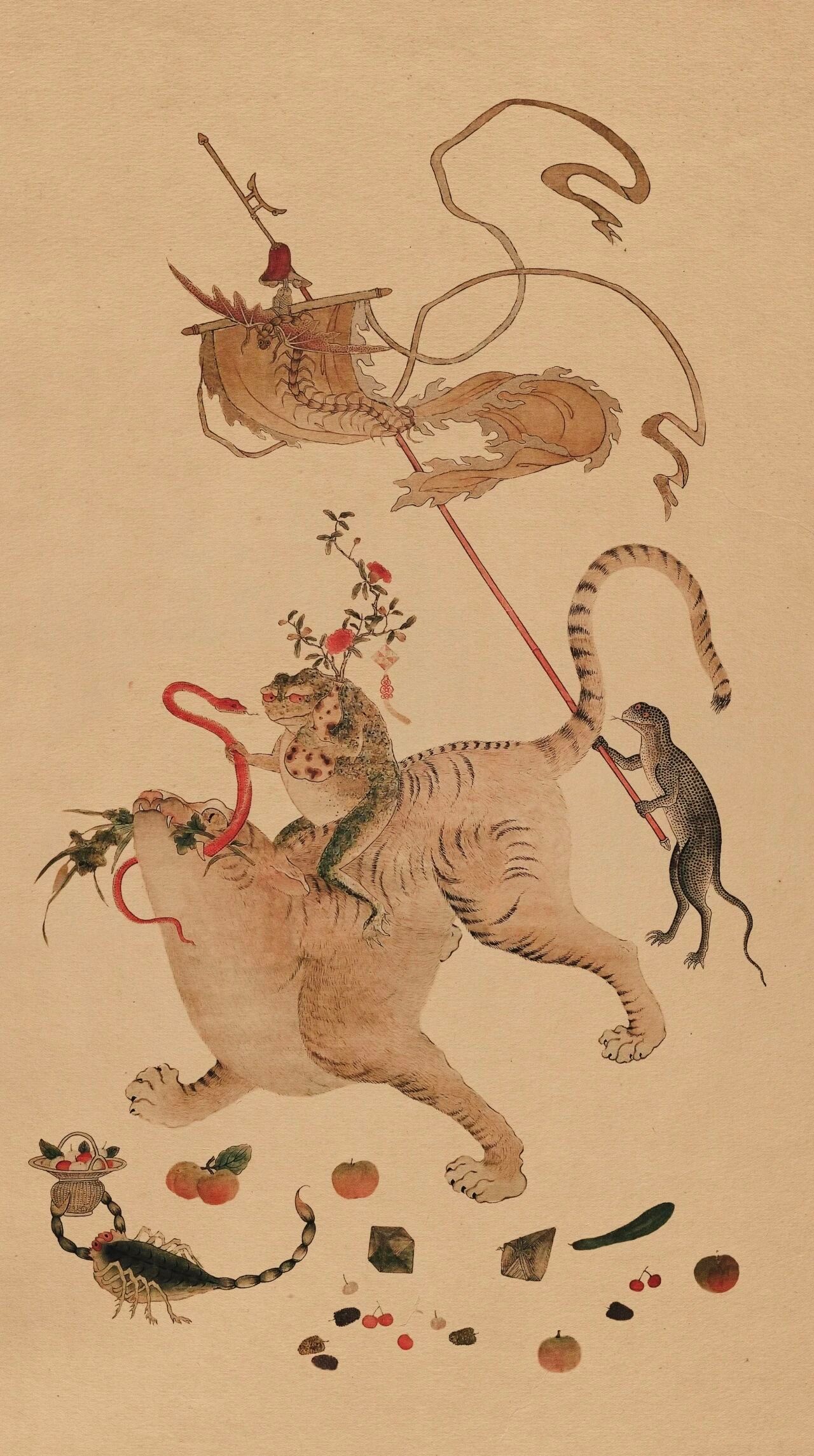 端午节快乐《天中五毒献瑞图》 清代  首都博物馆藏 
