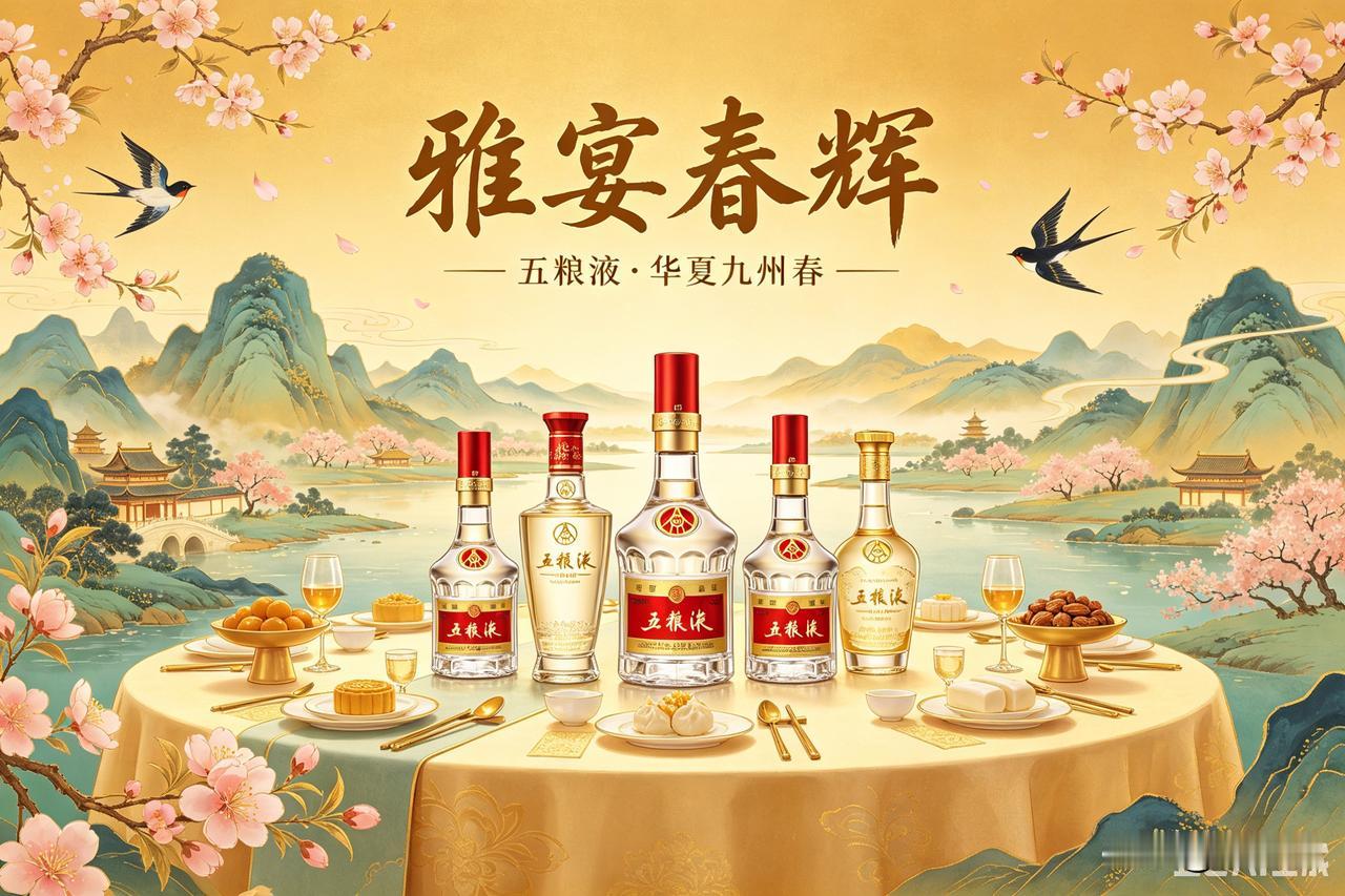 上联：三杯四川五粮液
下联：一席华夏九州春