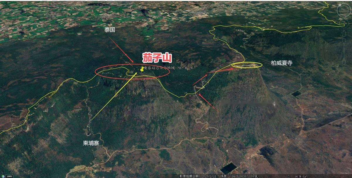 泰军夺下关键高地，山头插起泰国旗；驻守争议地区的柬军，或面临灭顶之灾

当地时间