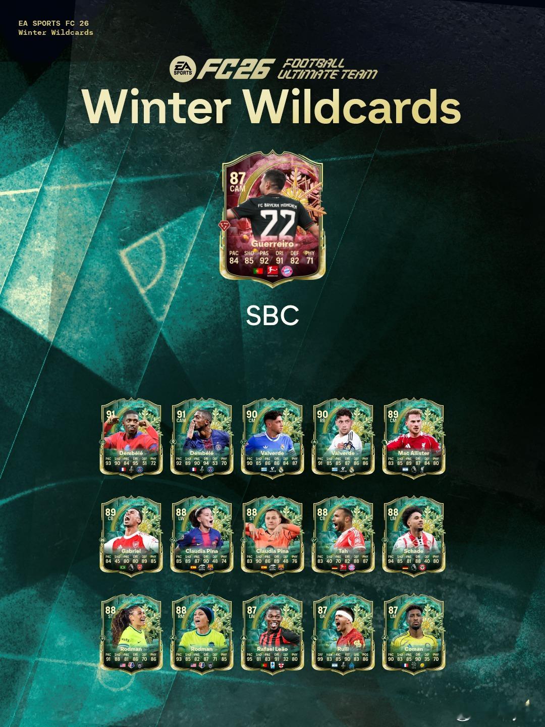 12月23日新增SBC：• 78+ 球员挑选• Lewis Hall• Raph