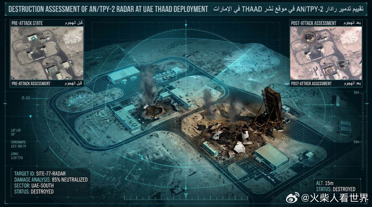 打击美以联盟基地一组三维图像揭示了伊朗军事部队在打击美国-以色列基地和目标时的行