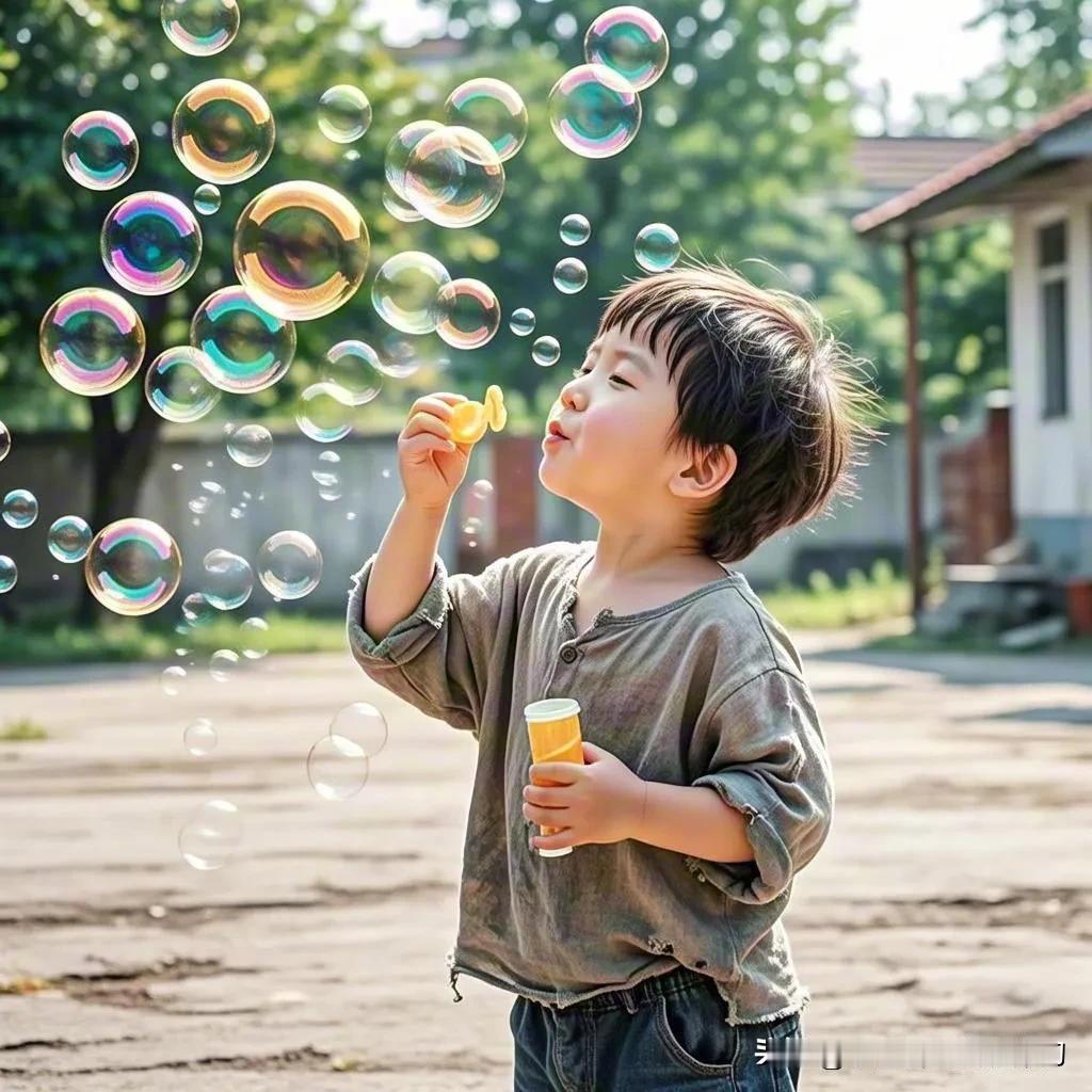 童年的记忆 玩吹泡泡


妈妈洗衣用的肥皂头，在水中渐渐化开，浓浓的肥皂水宛如一
