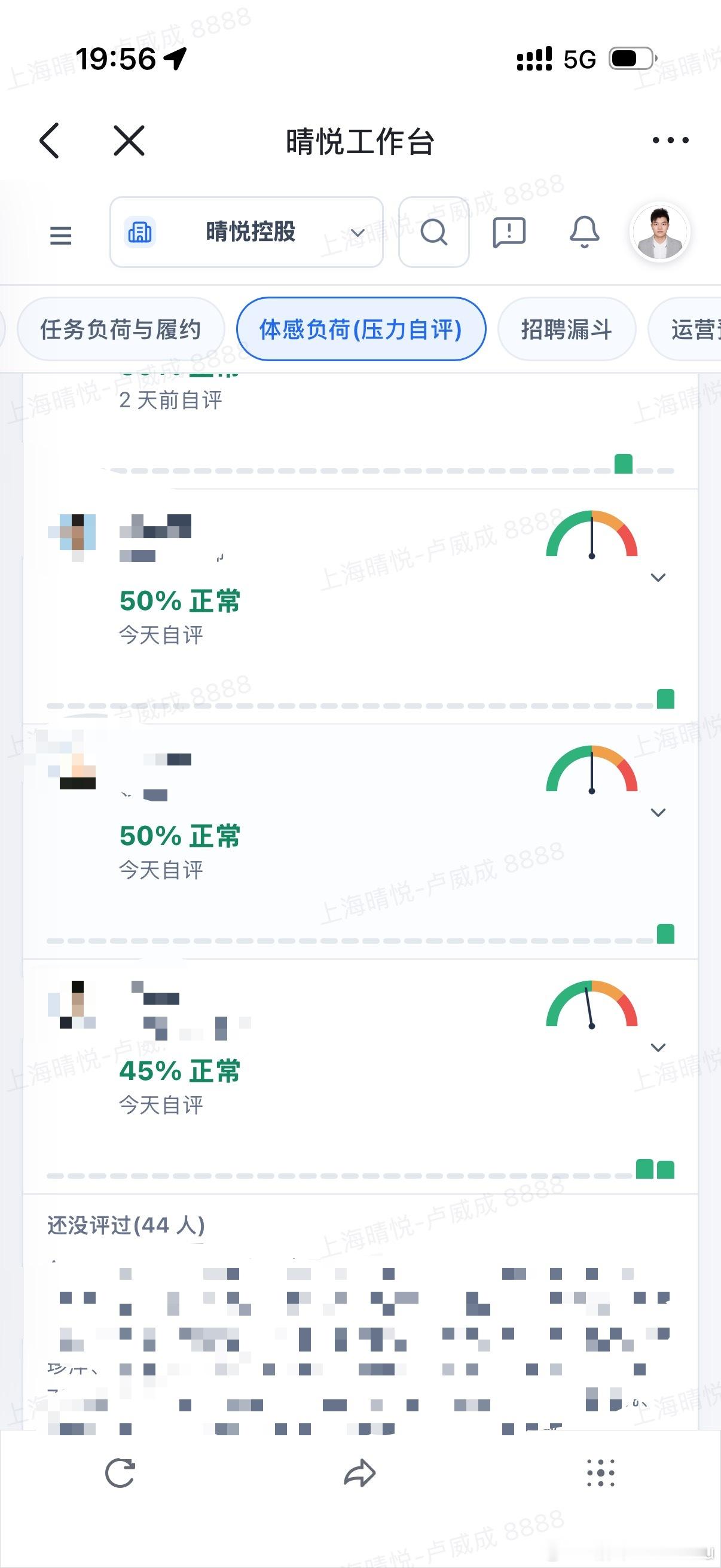加了个员工自评身体状况，这样可以更了解下面人的状态了[笑cry] ​​​
