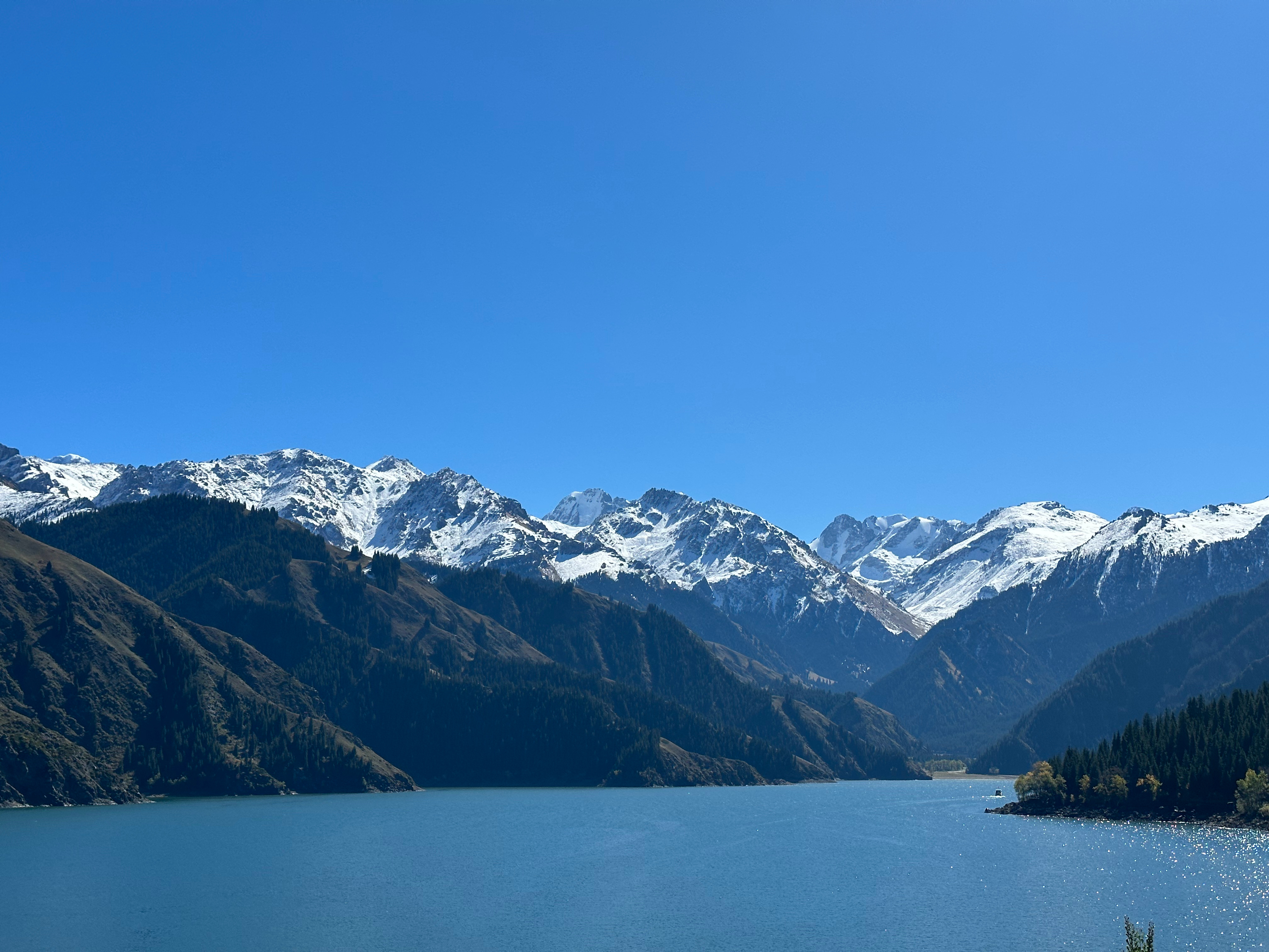 “山不见我，我自去见山”📍天山天池  ​​​