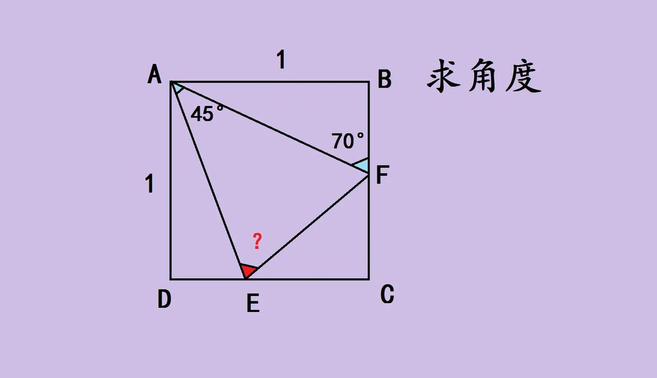 中考数学，几何填空压轴题，很多女学生下了考场就哭了。

如图所示，正方形边长是1