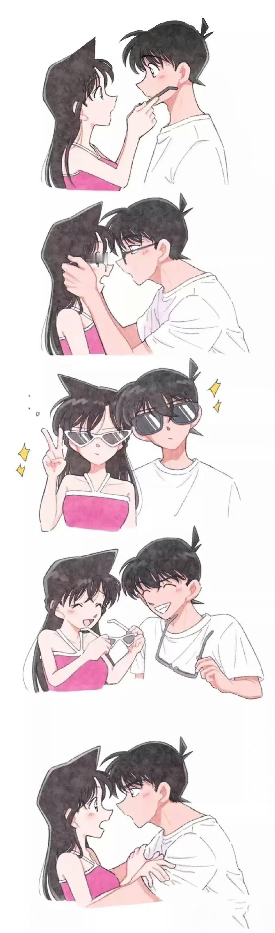 名侦探柯南[超话]新兰互带眼镜好甜[哇] x:ponkrg_dcnn ​​​
