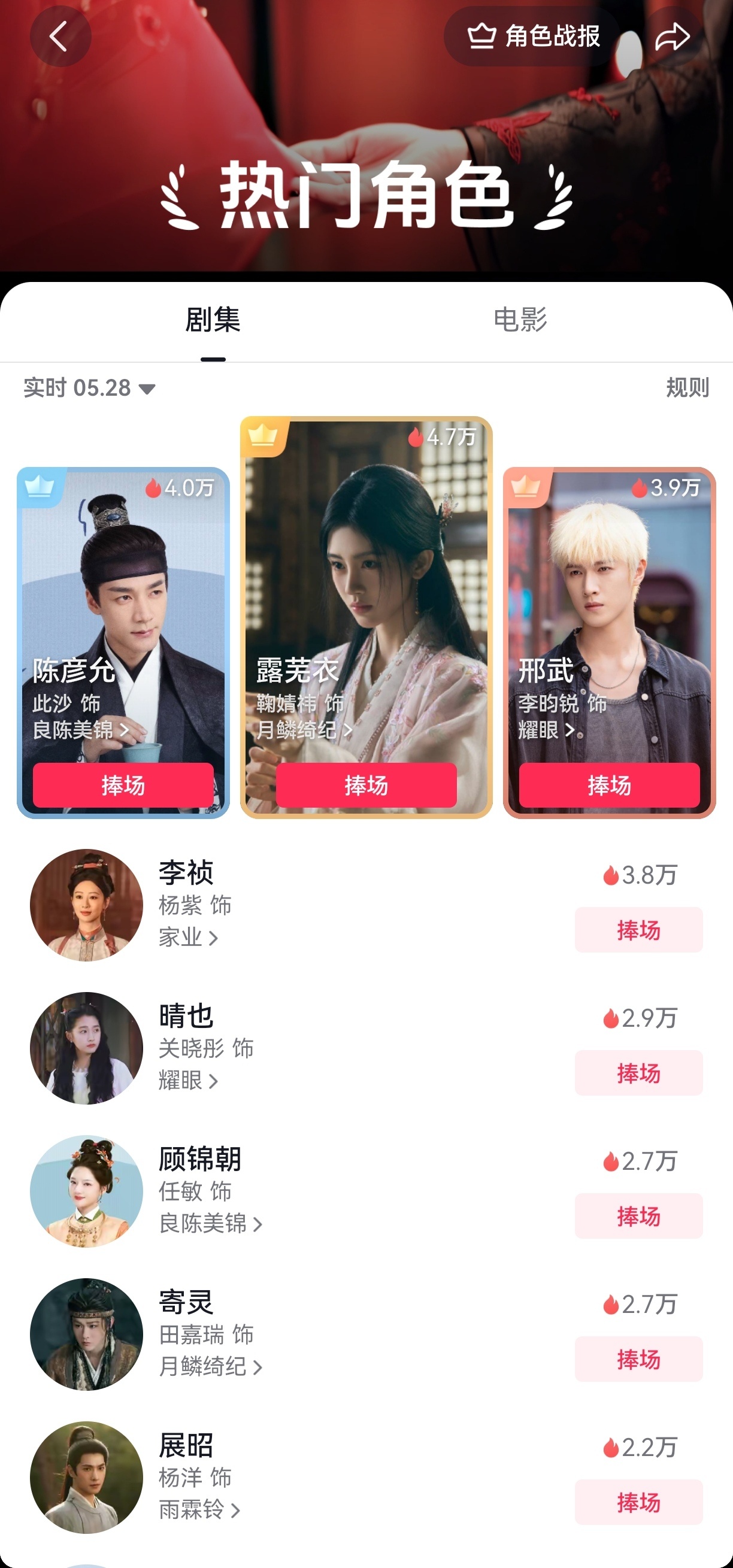 关晓彤耀眼关晓彤晴也抖🎶热门角色榜记得做啊，晴也需要大家的捧场(≧ｗ≦) 