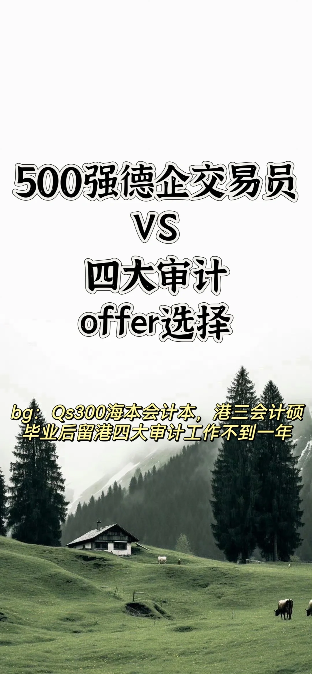 德企交易员 四大审计|审计🐶的offer选择