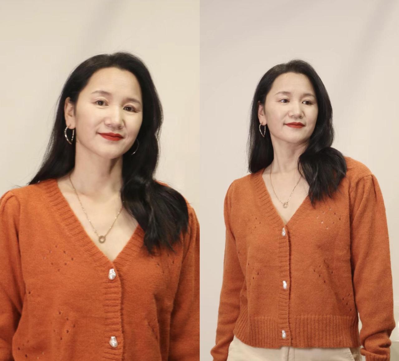 建议上了年纪的女人，多穿彩色毛衣和毛衣开衫，减龄温柔又有气质
女性会随着年龄的增