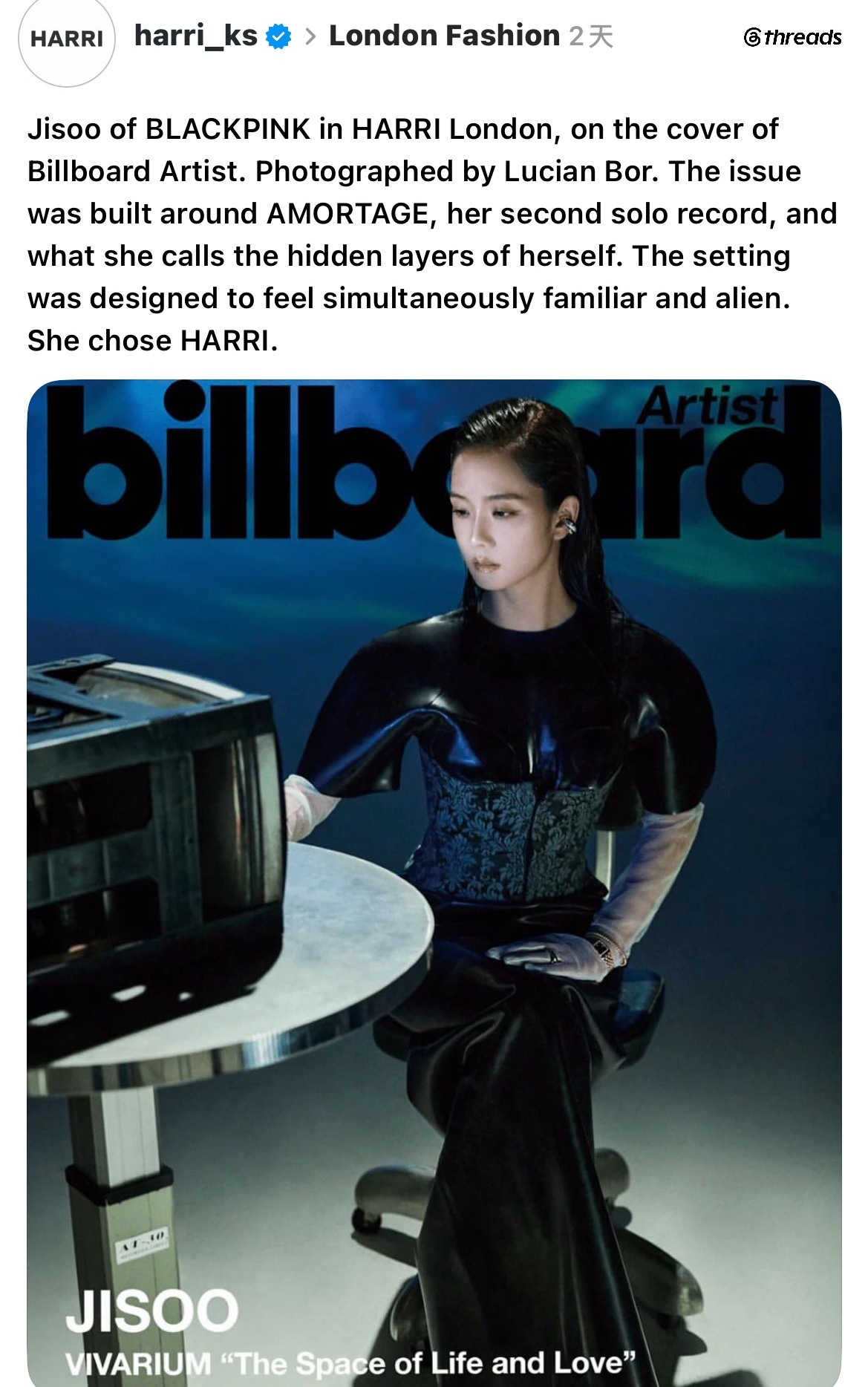 kimjisoo金智秀 《Billboard Artist》封面这套造型，是智秀