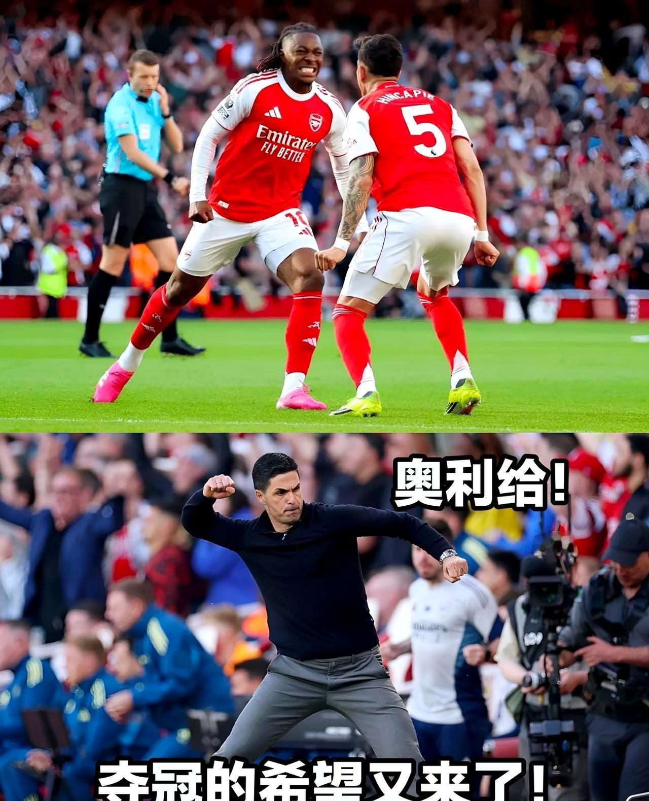 悬念还在！阿森纳1-0纽卡，夺冠概率飙升
英超争冠剧情大反转！阿森纳主场1-0击