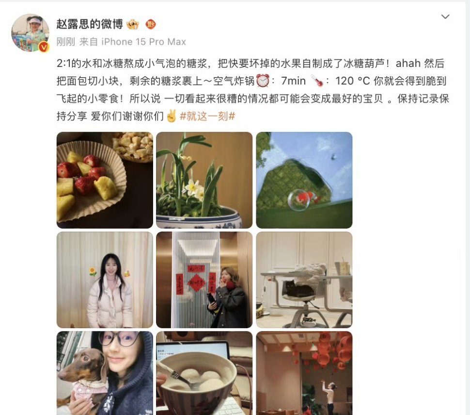 赵露思自制冰糖葫芦小零食 是在积极热爱生活的露思～ 赵露思[超话]  