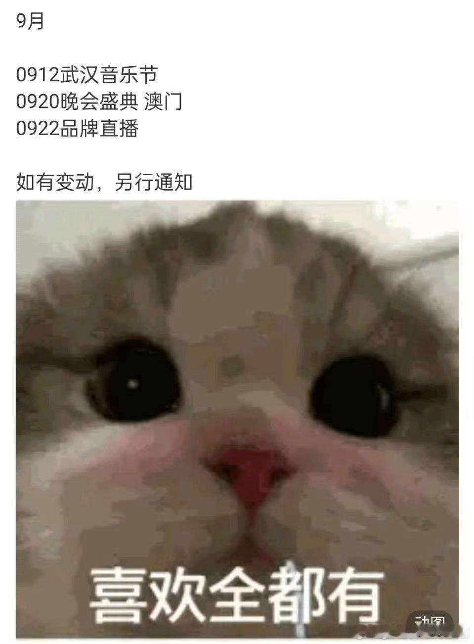 任嘉伦 九月行程图送达！武汉音乐节，澳门晚会盛典，品牌直播，[哇] ​​​《深渊