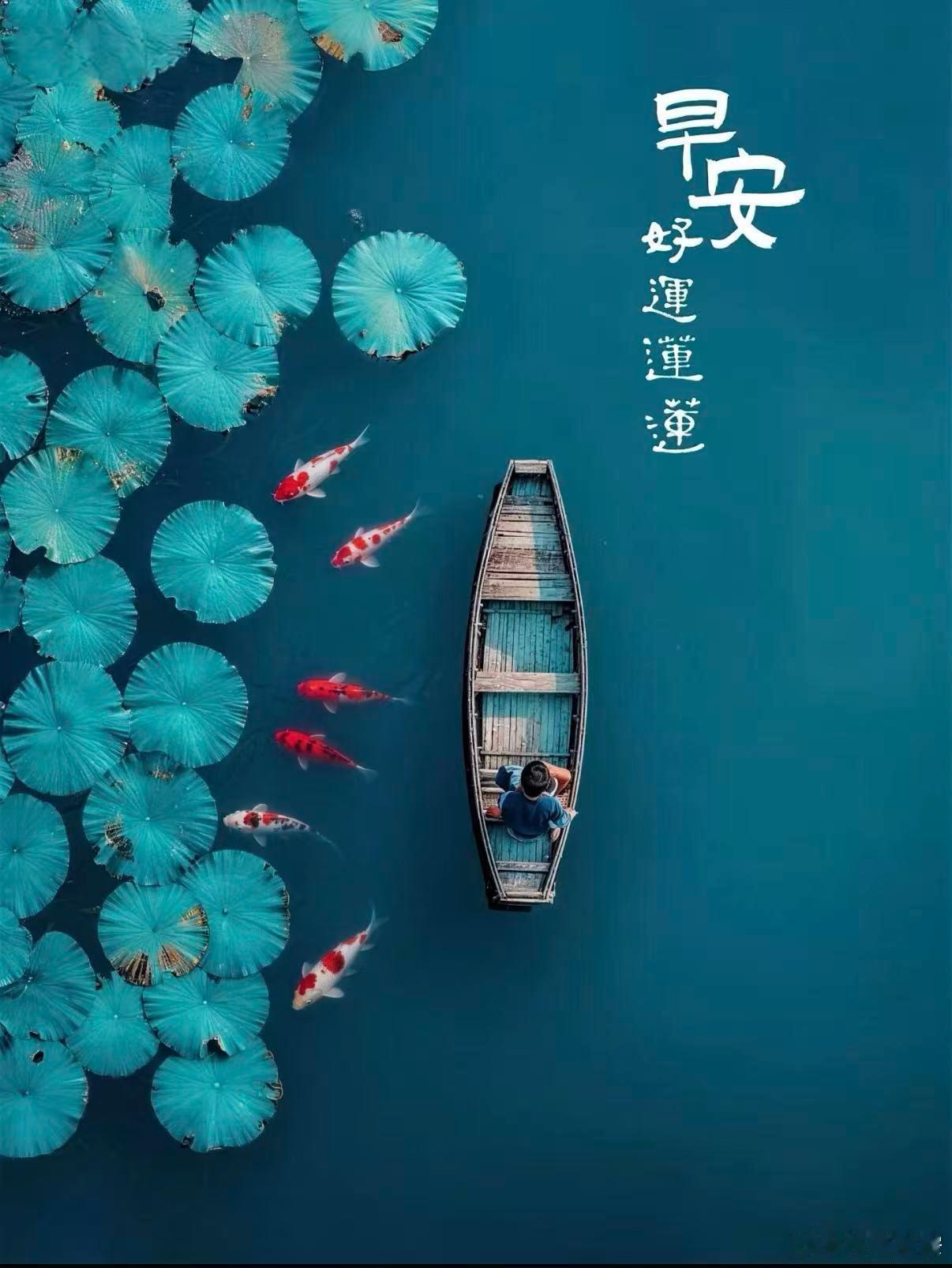 宽窄思语 舟行莲叶间，莲不动而水动，水不动而心动。锦鲤往来，如白驹过隙，本无固定