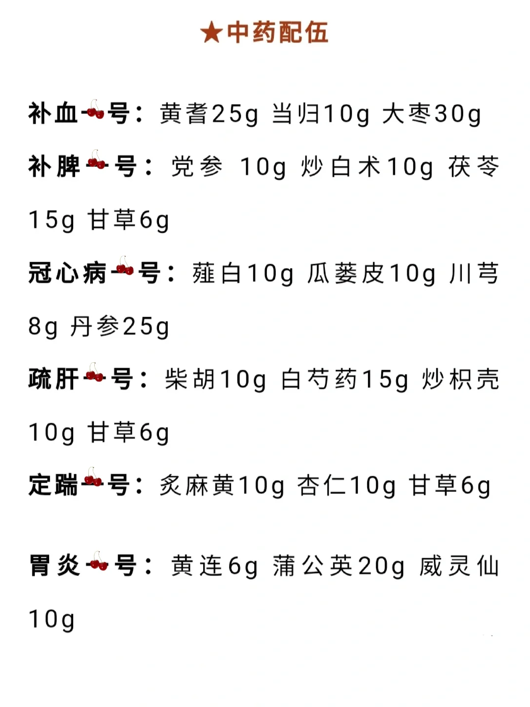 门诊常用中药搭配经验