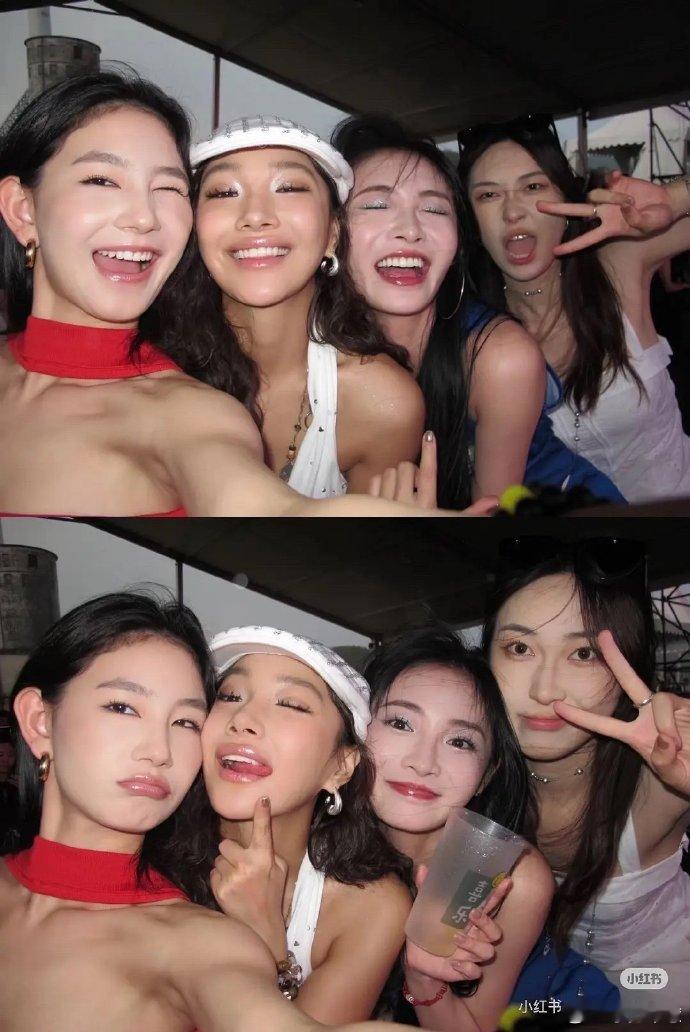哇唔，周洁琼现在好似混迹网红圈了。第一眼看到的是眼熟网红，竟一时没认出明星，谁能