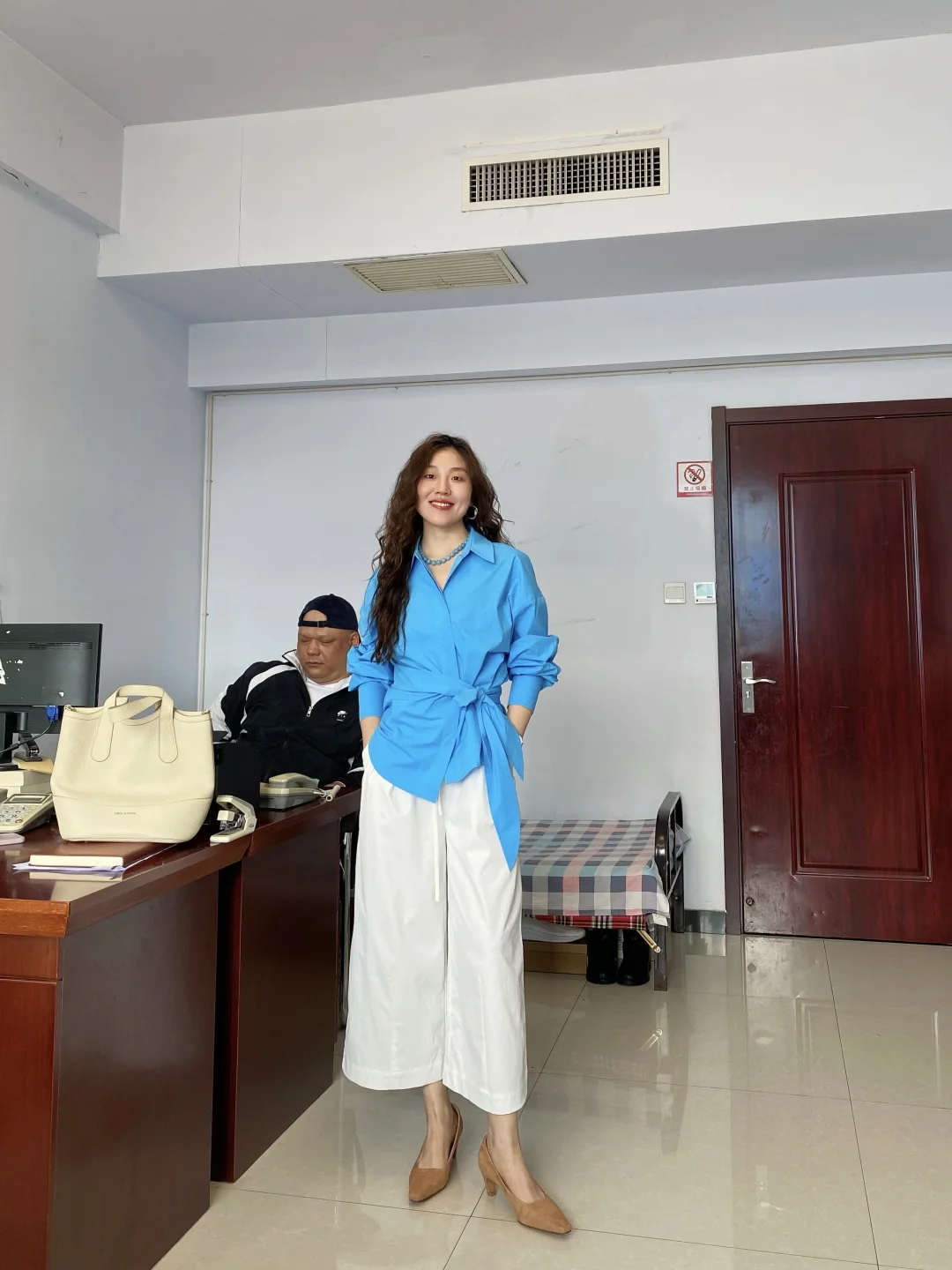 165 110｜报告今天是蓝白穿搭～