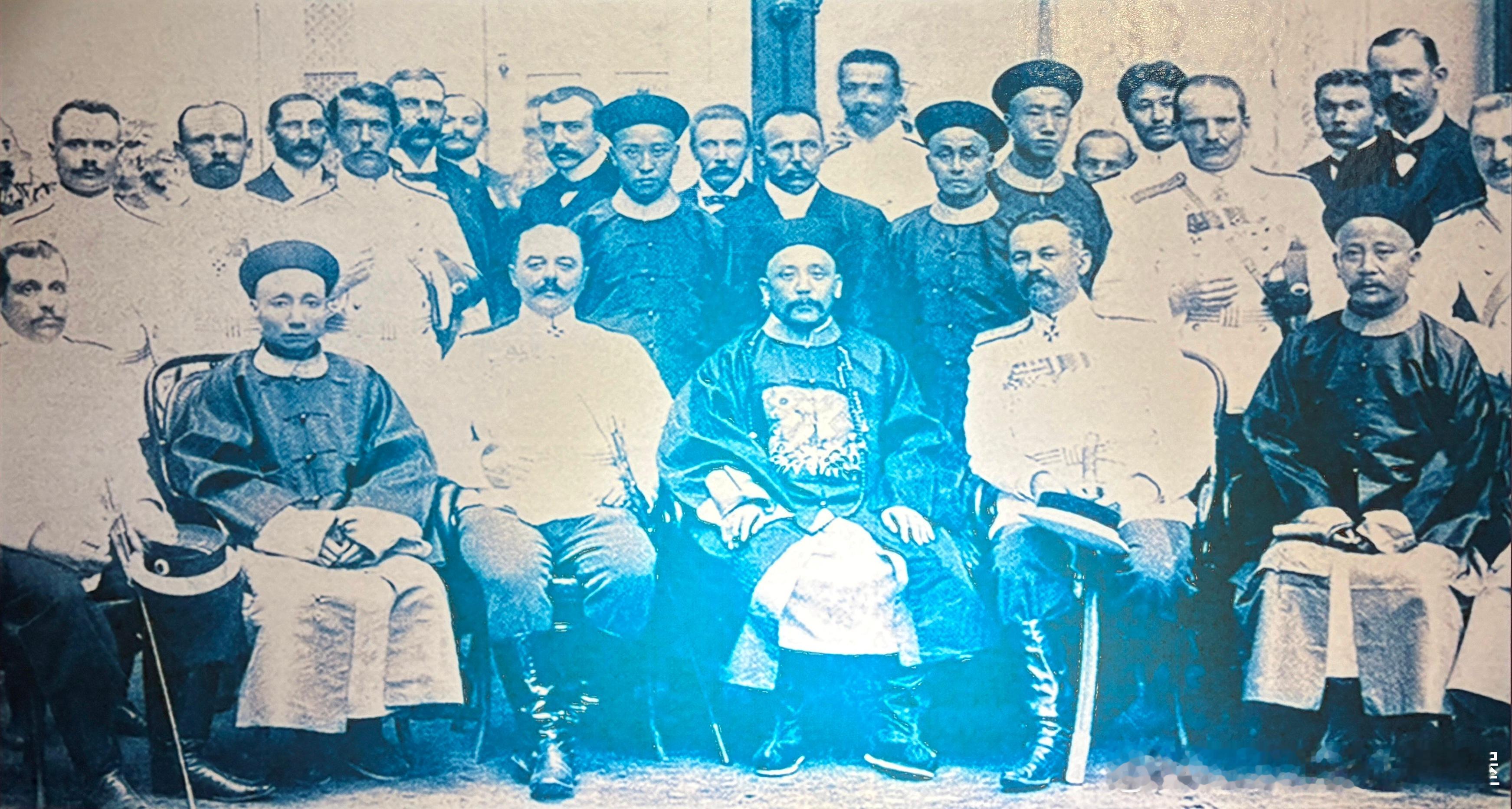 1902年10月20日新任直隶总督袁世凯在天津利顺德饭店宴请各国政商要人历史影像