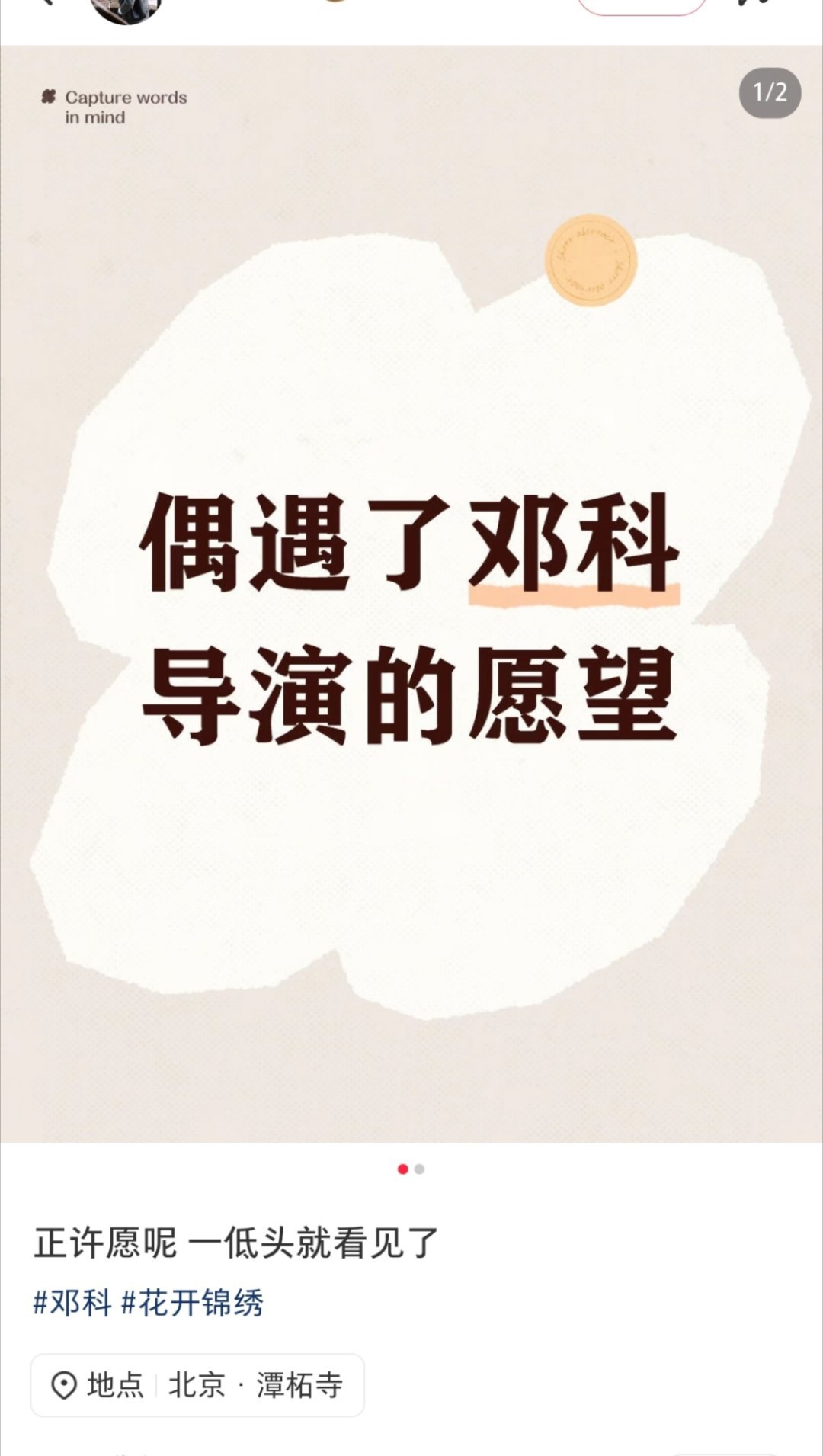 恋人夭折，花开扑街，果然愿望说出来就不灵了。 