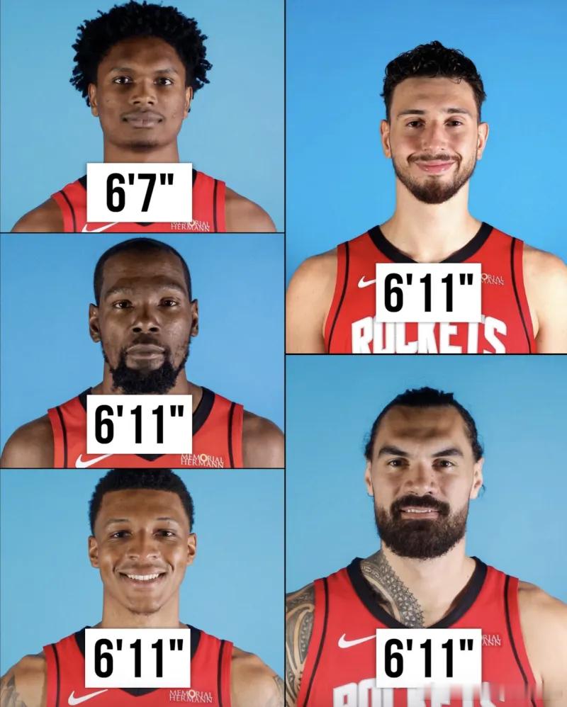 揭幕战先发，“五大”继续闪亮登场！！！这四个6尺11可太带劲了！！！火箭vs雷霆