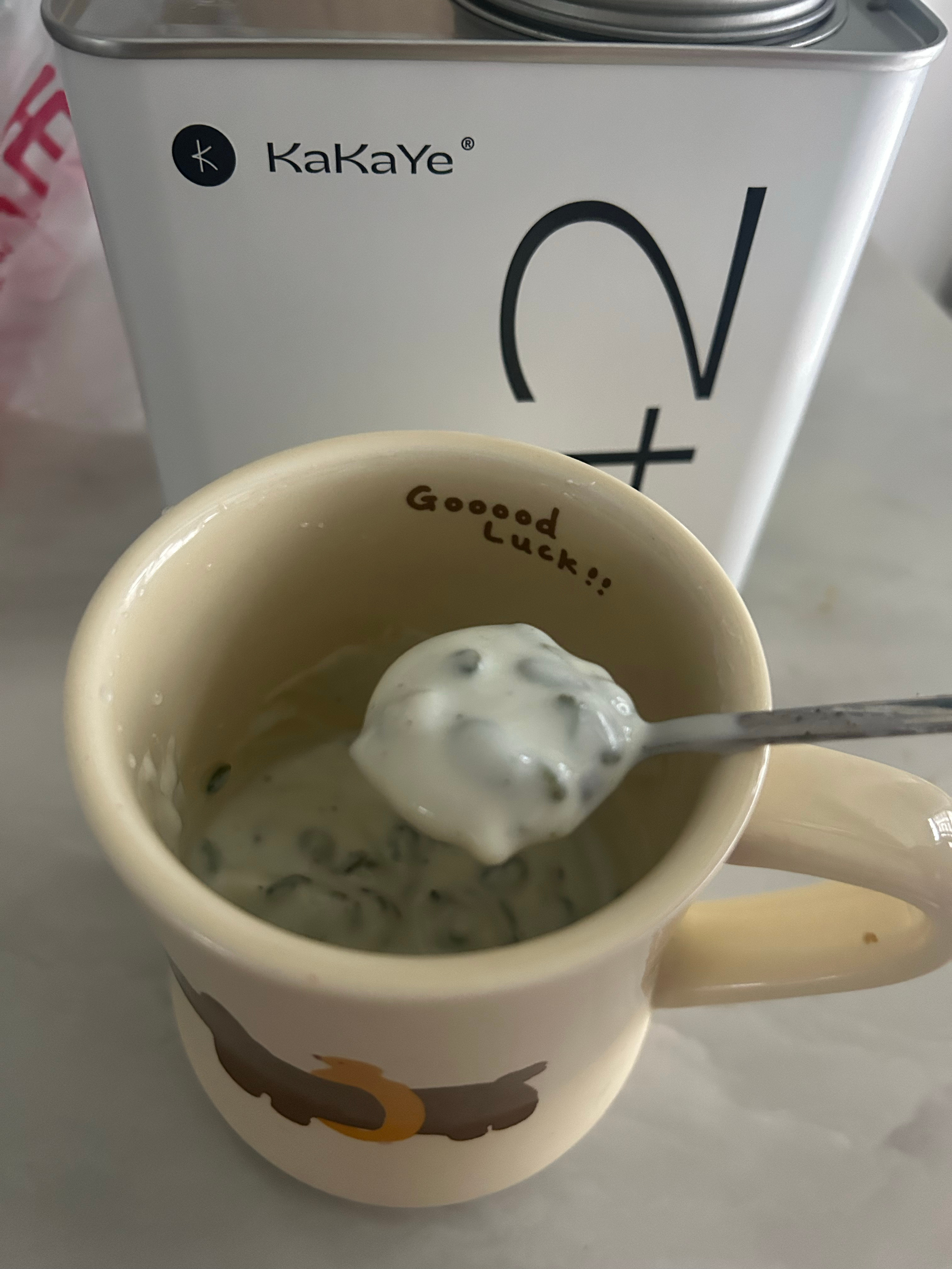 最后一杯纯享，刚好麦片吃完