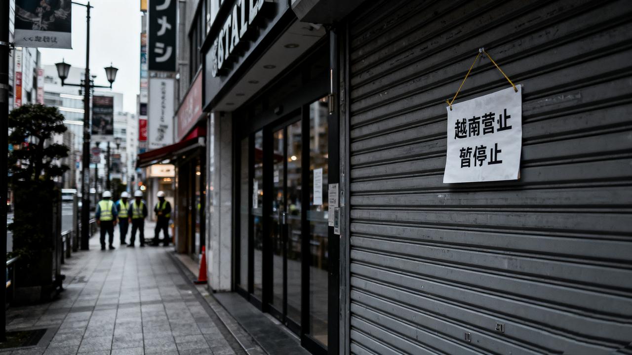 最新消息!
越南媒体报道了
中国游客撤离日本，66.5万越南打工人饭碗碎一地！地