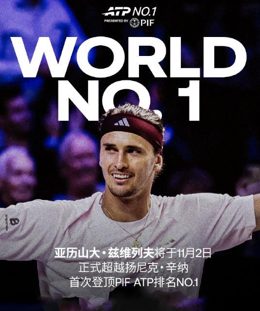 恭喜兹维列夫，首次登顶世界第一！

北京时间10月30日凌晨，维也纳500赛第2