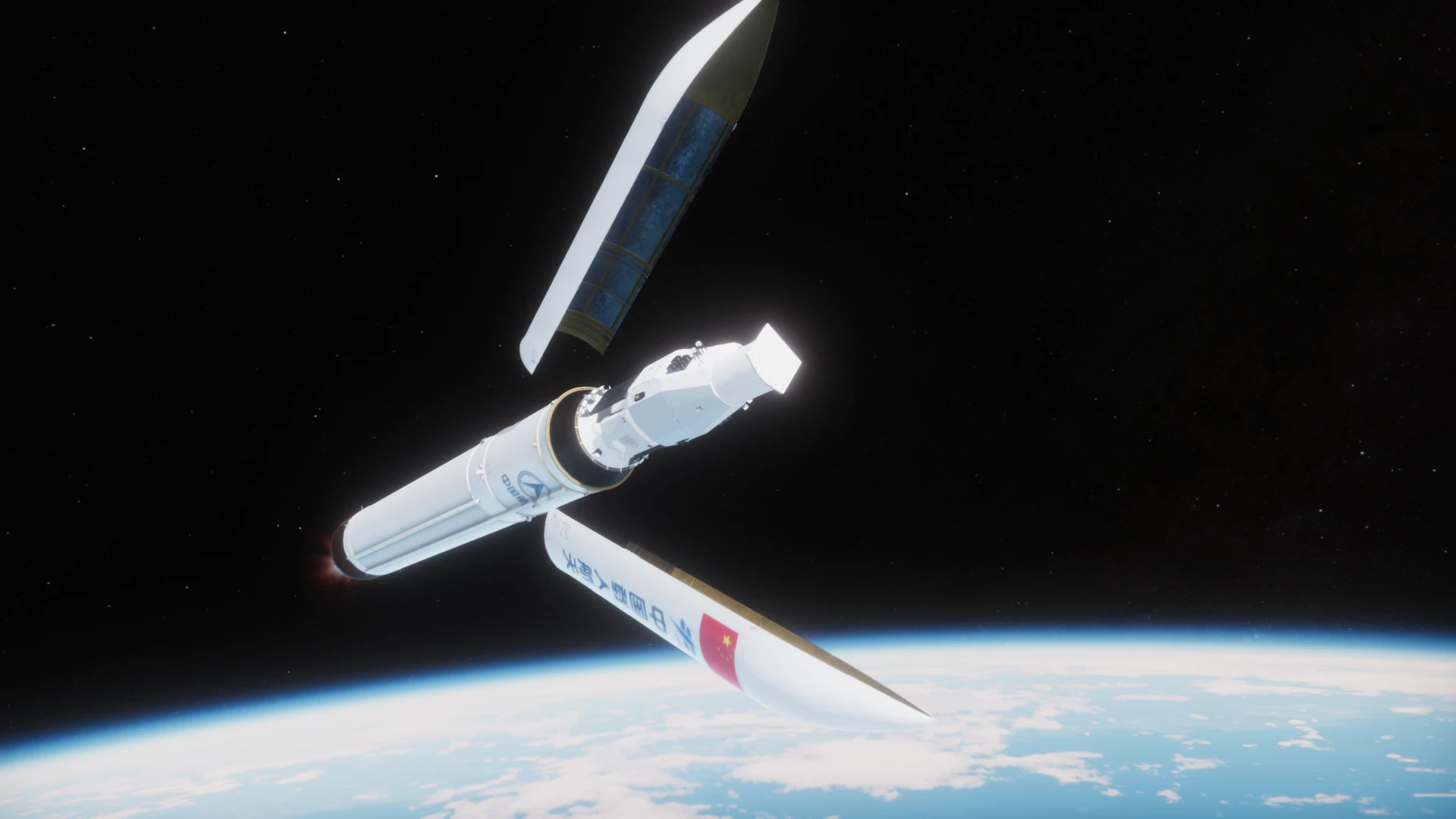 长征十号甲运载火箭一子级再入CG长征五号B运载火箭发射巡天空间望远镜CG图源：L