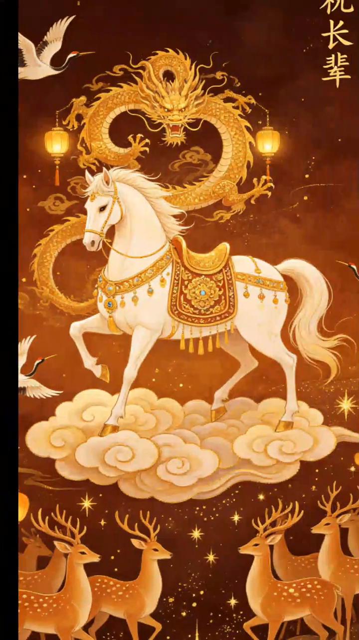 龙马呈祥，福寿康宁。
保佑看视频的人财运亨通，腰缠万贯，个个发大财。保佑看视频的