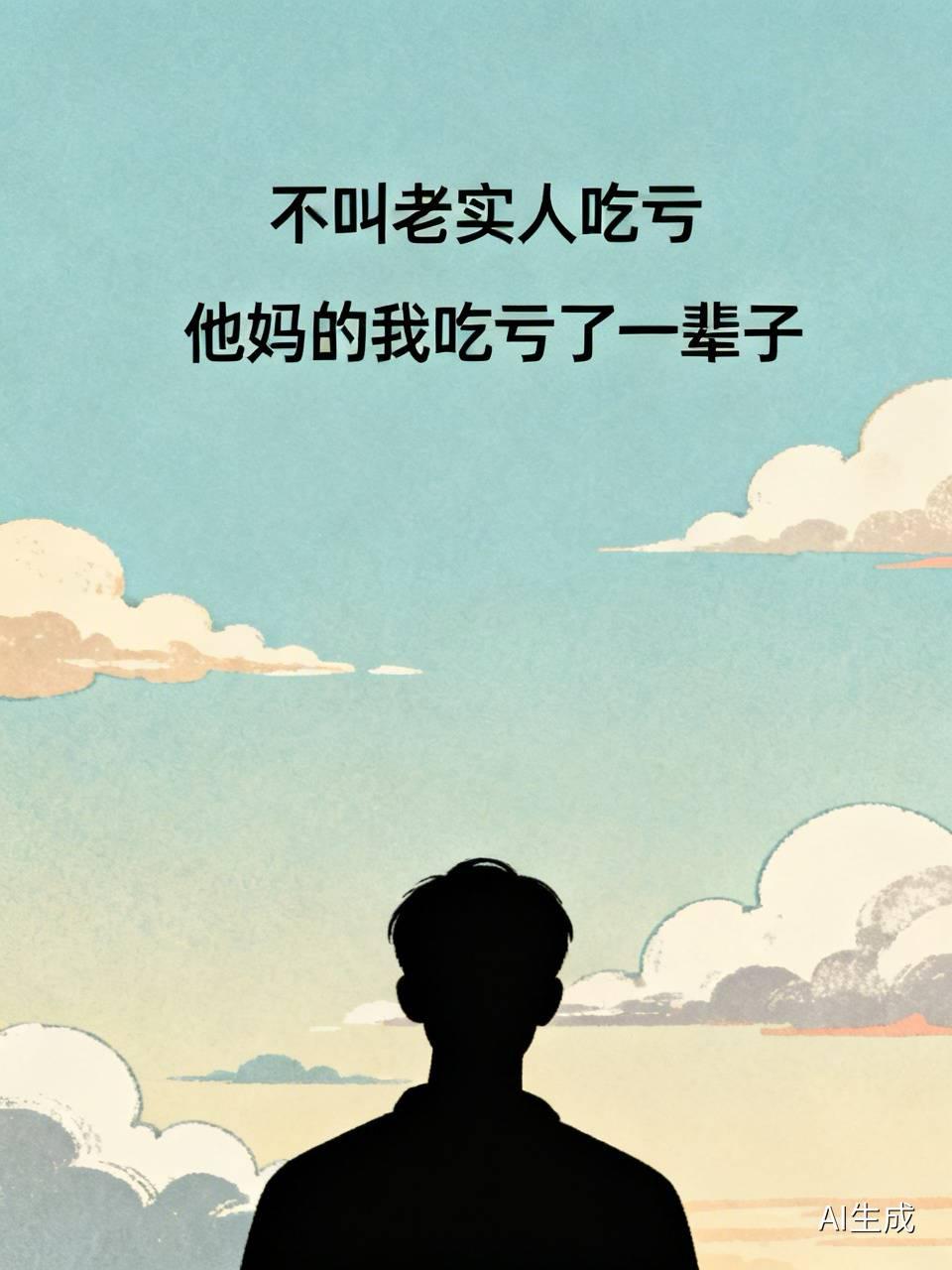 听了“不叫老实人吃亏”这句话，因为自己天性老实，所以相信，也愿意相信，就这样老实