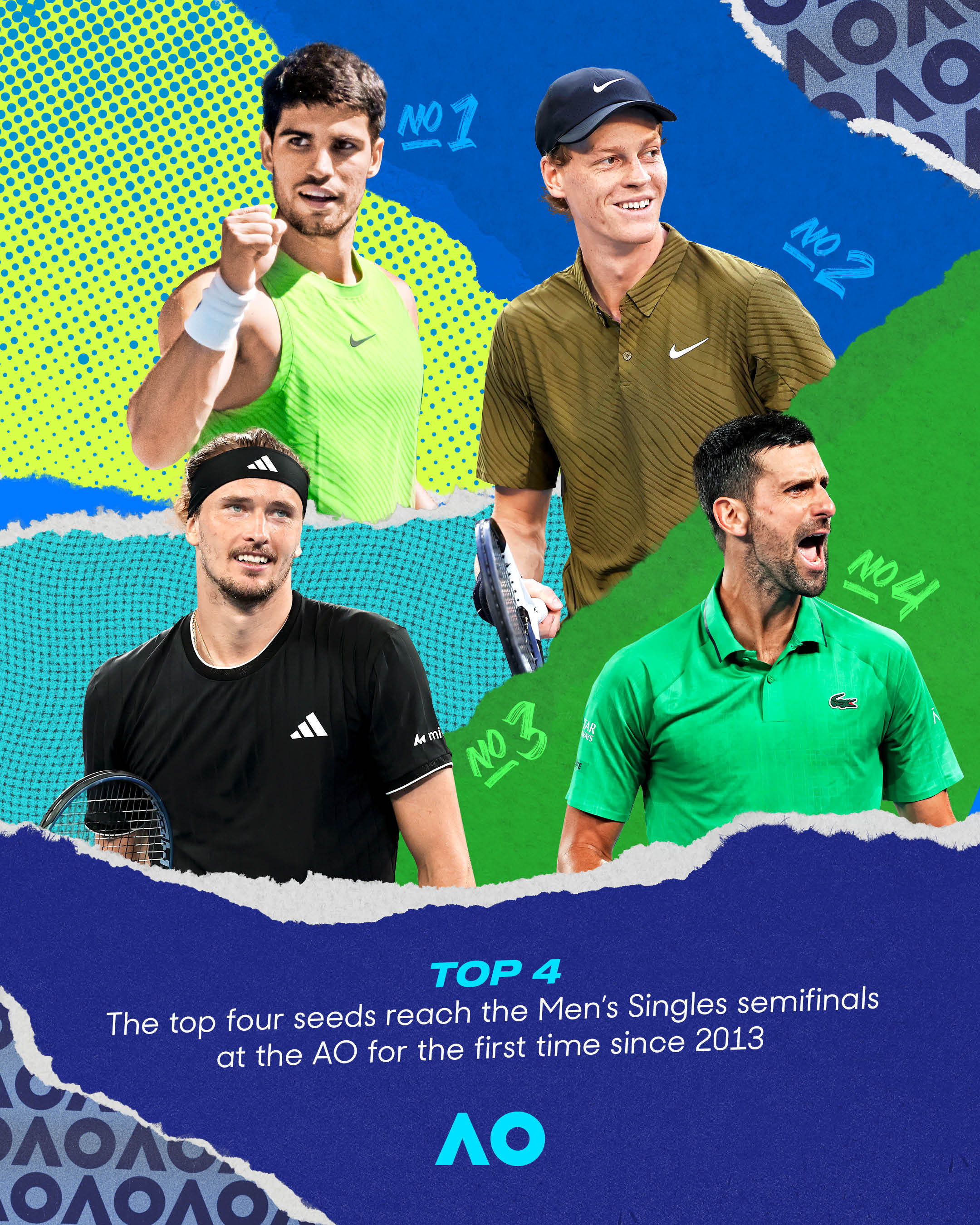 半决赛马上开打了2026澳网阿尔卡拉斯vs兹维列夫德约科维奇vs辛纳