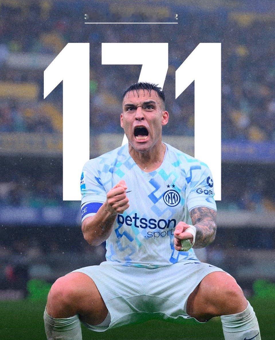 🔥进球+1🐮网页链接⚽️1️⃣7️⃣1️⃣📈劳塔罗现已成为国际米兰队史第三