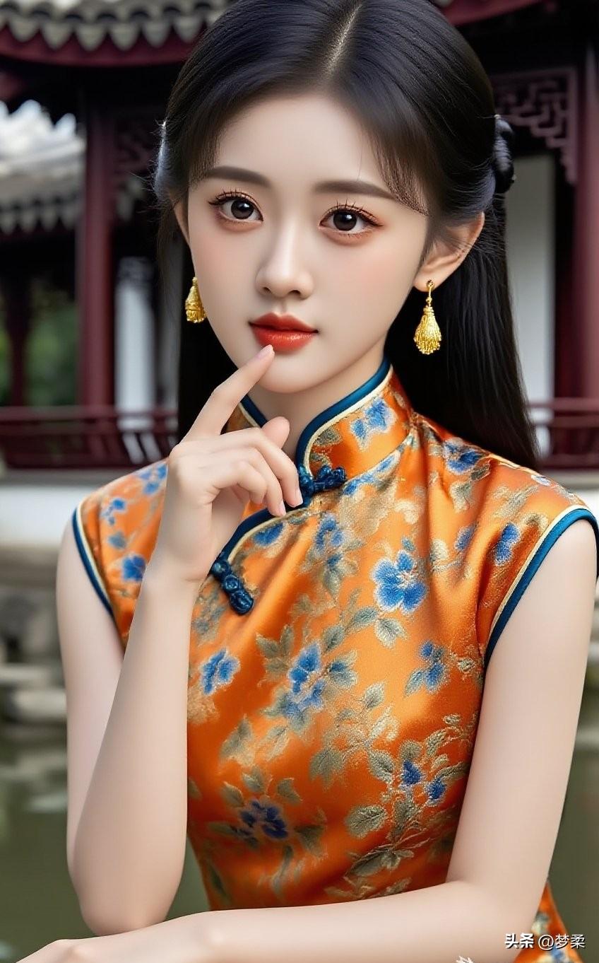 古典旗袍美人，优雅气质，韵味十足！