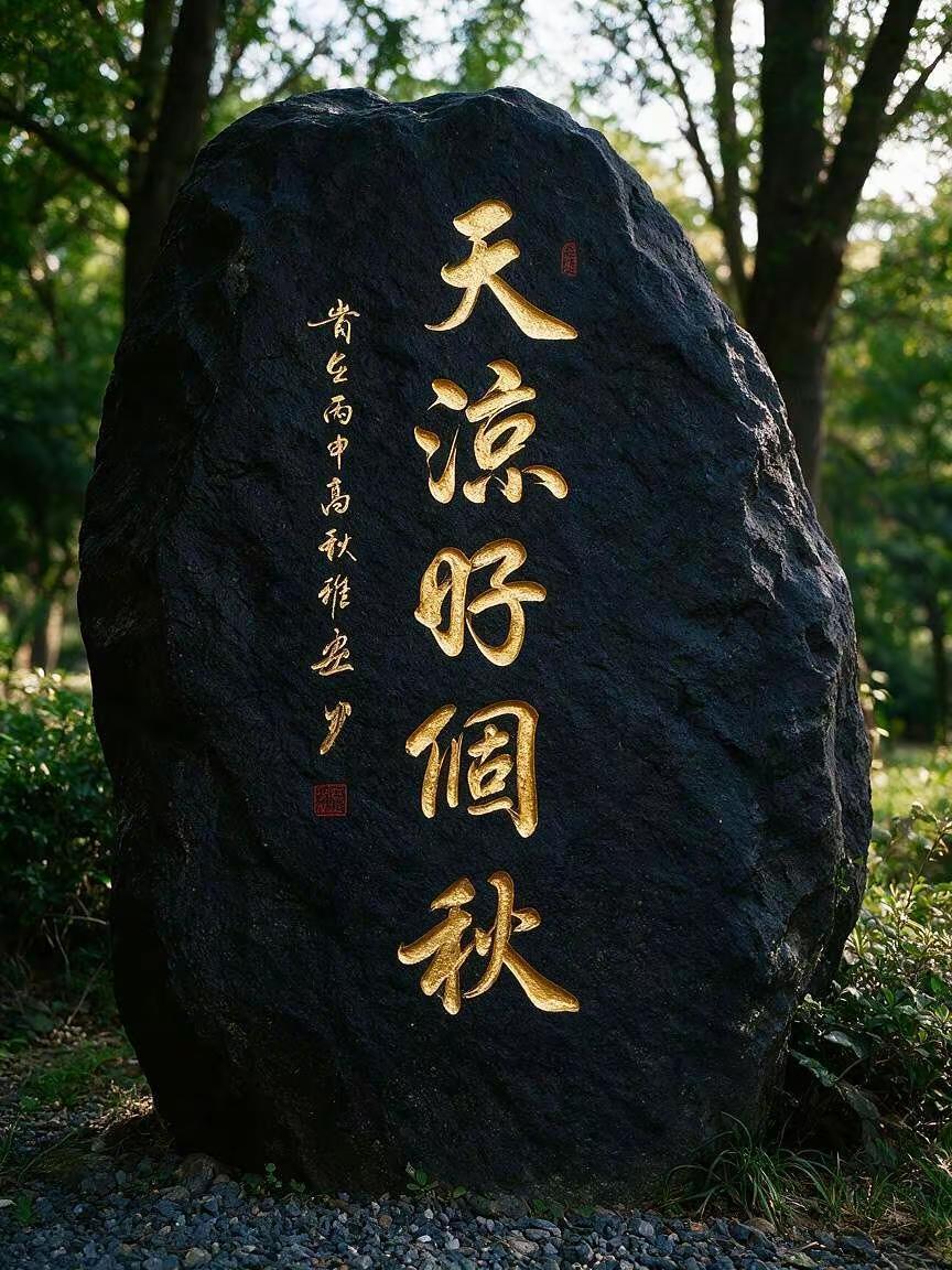 维安原创书法作品。AI金石篆金书法字