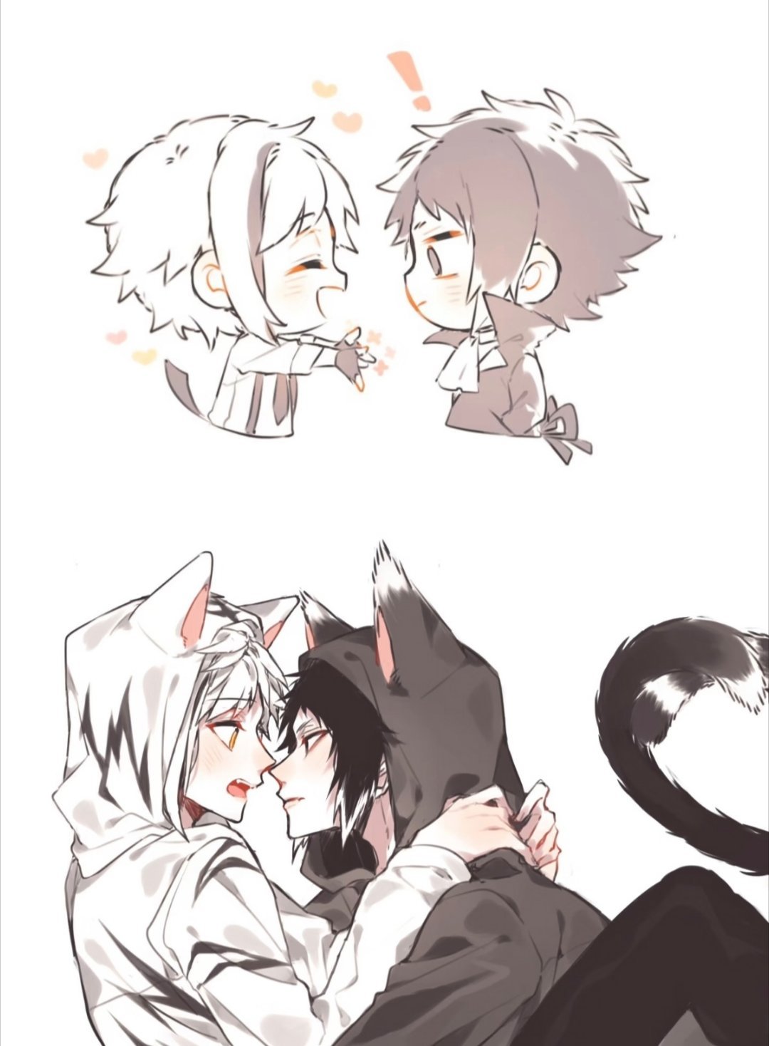 一只小黑猫+一只小白猫而已芥敦 X：AkatYuz[文豪野犬 芥川龙之介+中岛敦
