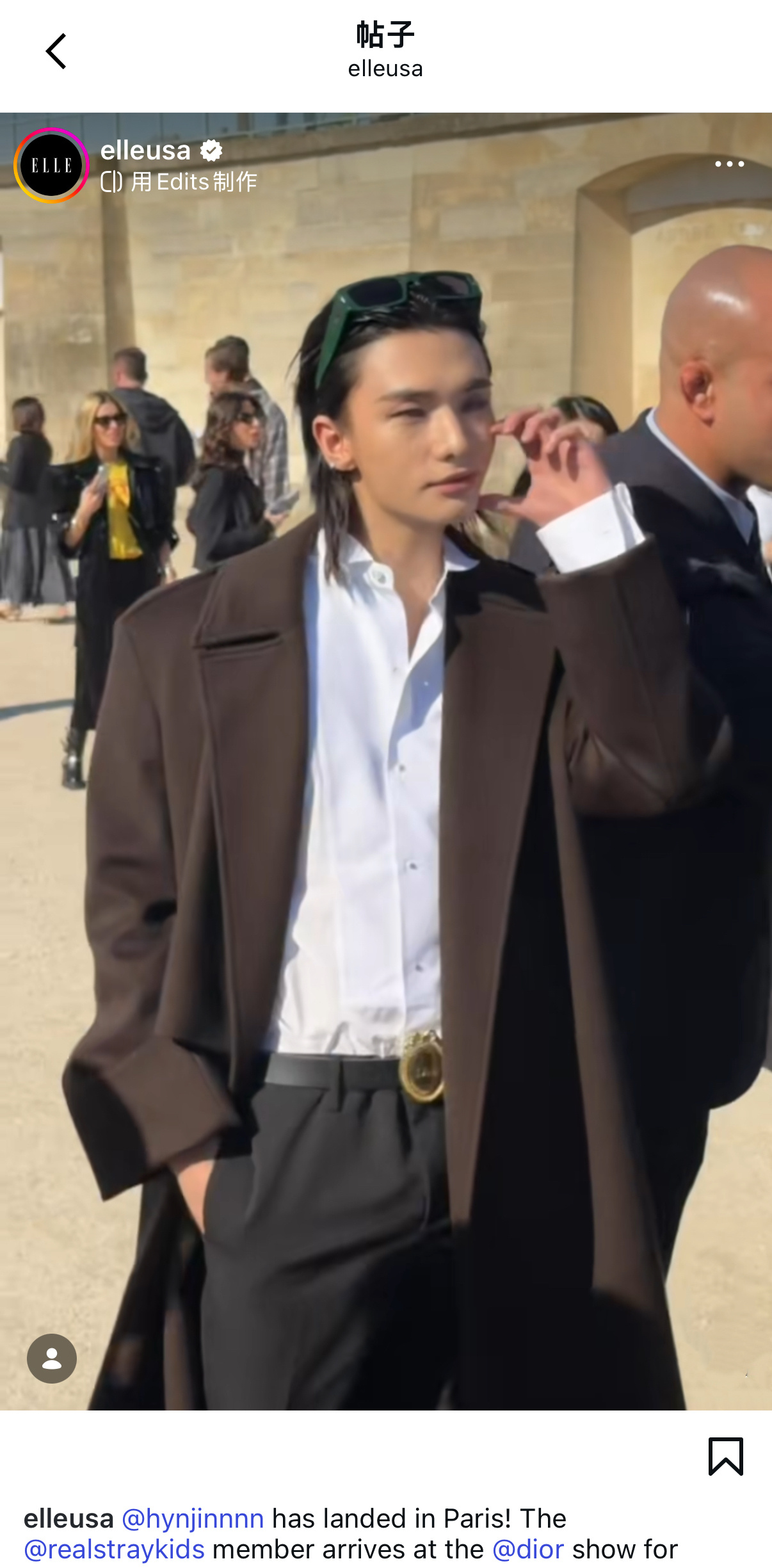 黄铉辰 x 迪奥二零二六秋冬秀美版ELLE 单人单条镜头，看秀Look超季上身的