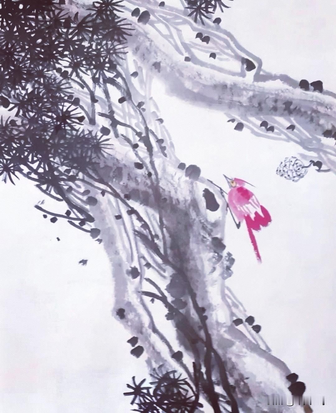 墨凝老干涵清寂
娇音轻落碧梢鸣
[祝福]
墨影清韵 墨清韵 娴墨书画 墨苑书画 
