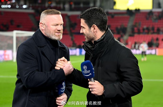 鲁尼谈阿森纳：“我真心希望阿森纳能赢得联赛冠军，我非常喜欢阿尔特塔。他的执教方式
